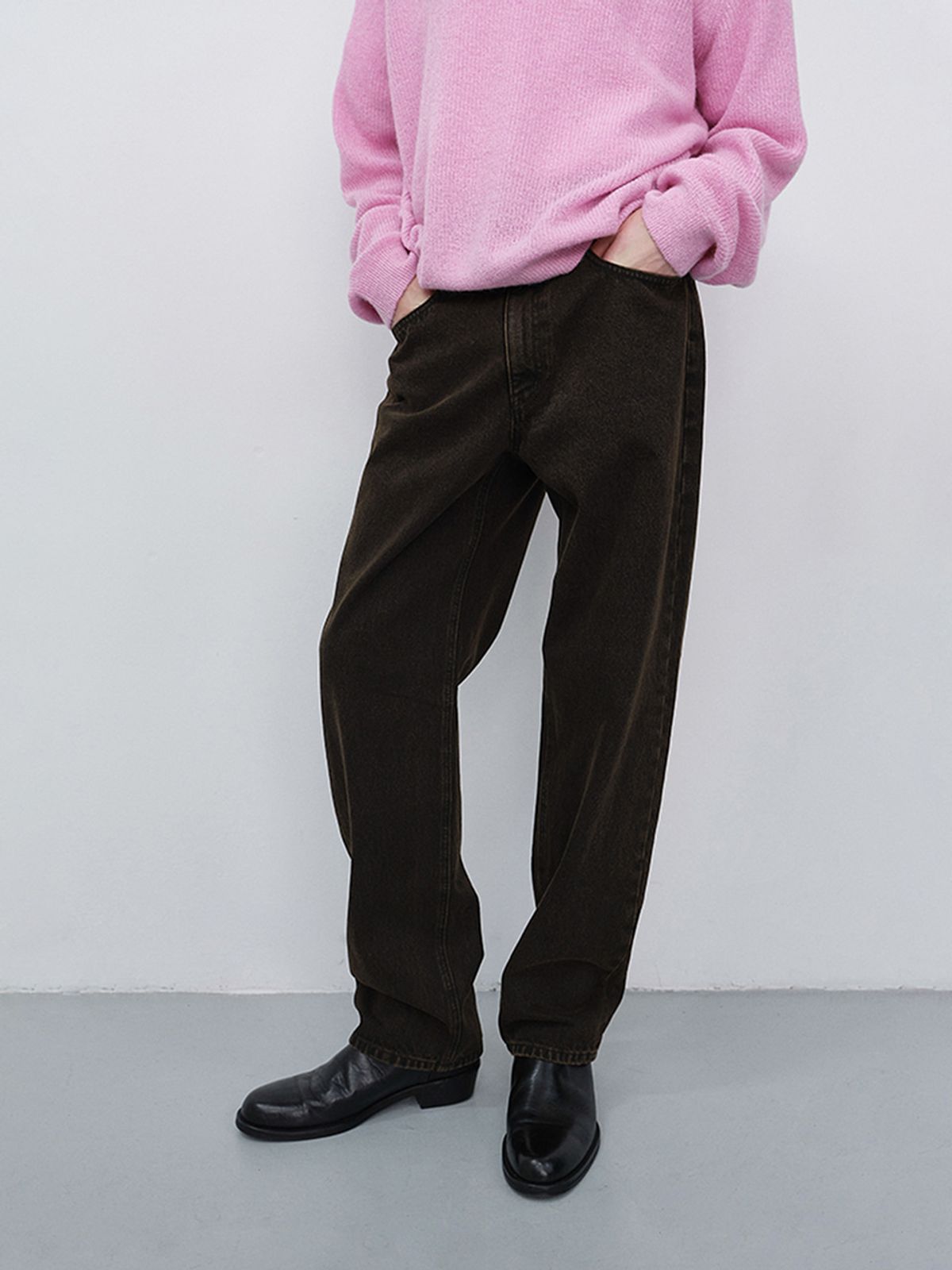 던스트 포 맨(DUNST FOR MEN) ESSENTIAL LOOSE JEANS_UDPA6C306_BROWN