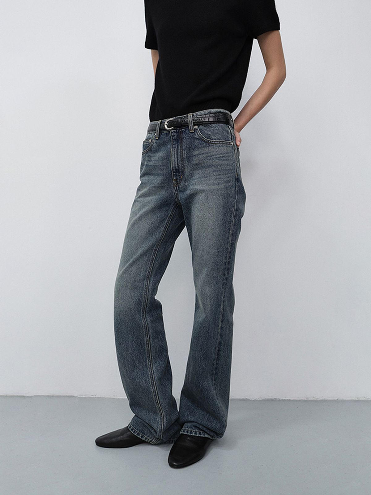 던스트(DUNST) REFINED FLARED JEANS_UDPA6C206_CLASSIC BLUE