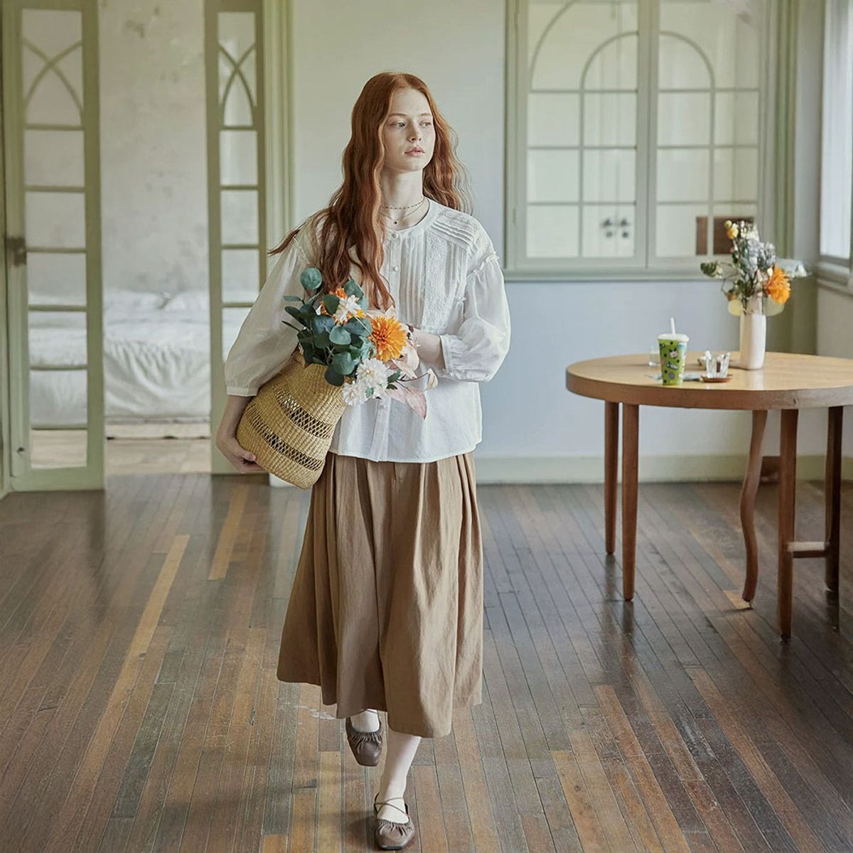 프라우드 마리(PROUD MARY) PM_Pintuck lace blouse