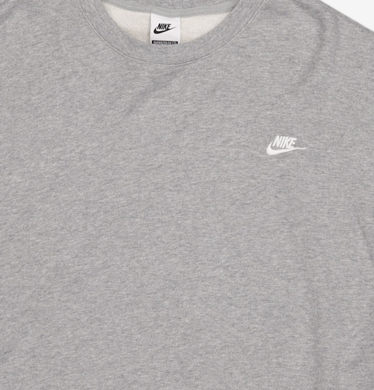나이키(NIKE) 클럽 플리스 오버사이즈 프렌치 테리 크루 M - 다크 그레이 헤더:라이트 스모크 그레이:화이트 / HJ1820-063 95