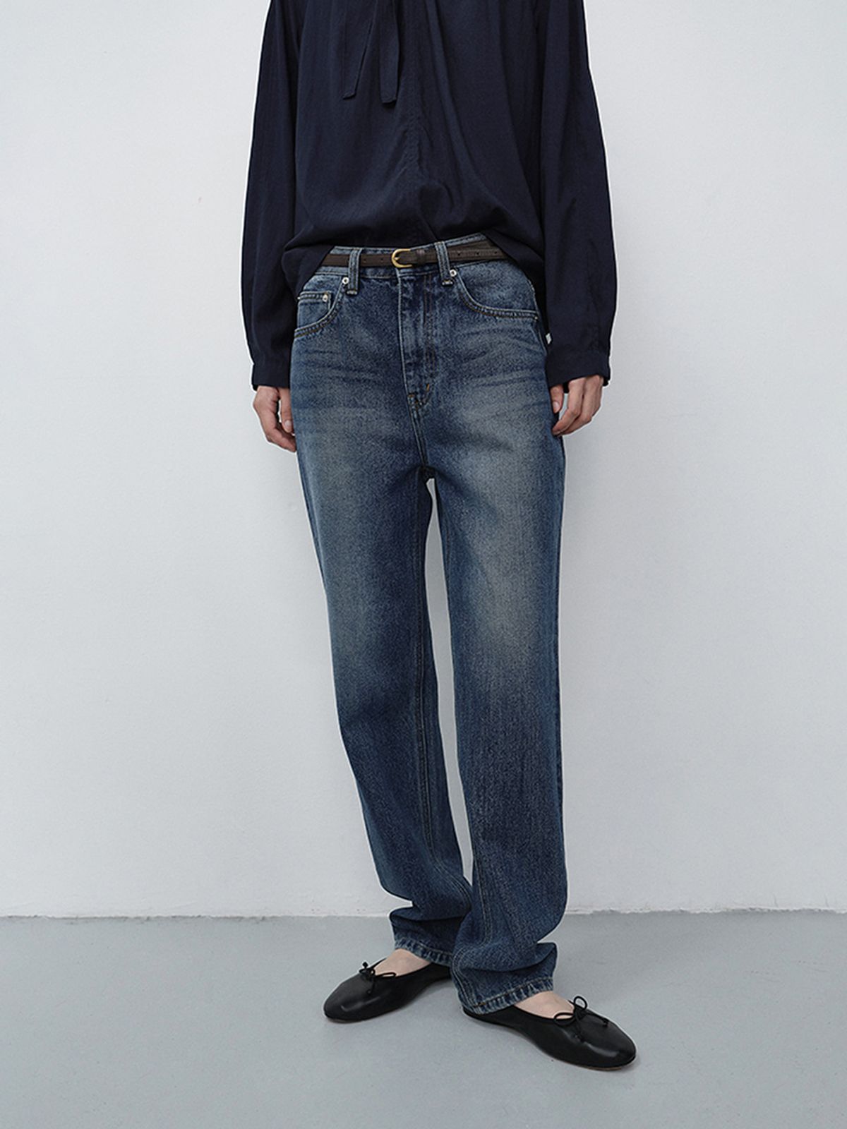 던스트(DUNST) ESSENTIAL STRAIGHT JEANS_UDPA6C204_BRUSHED BLUE