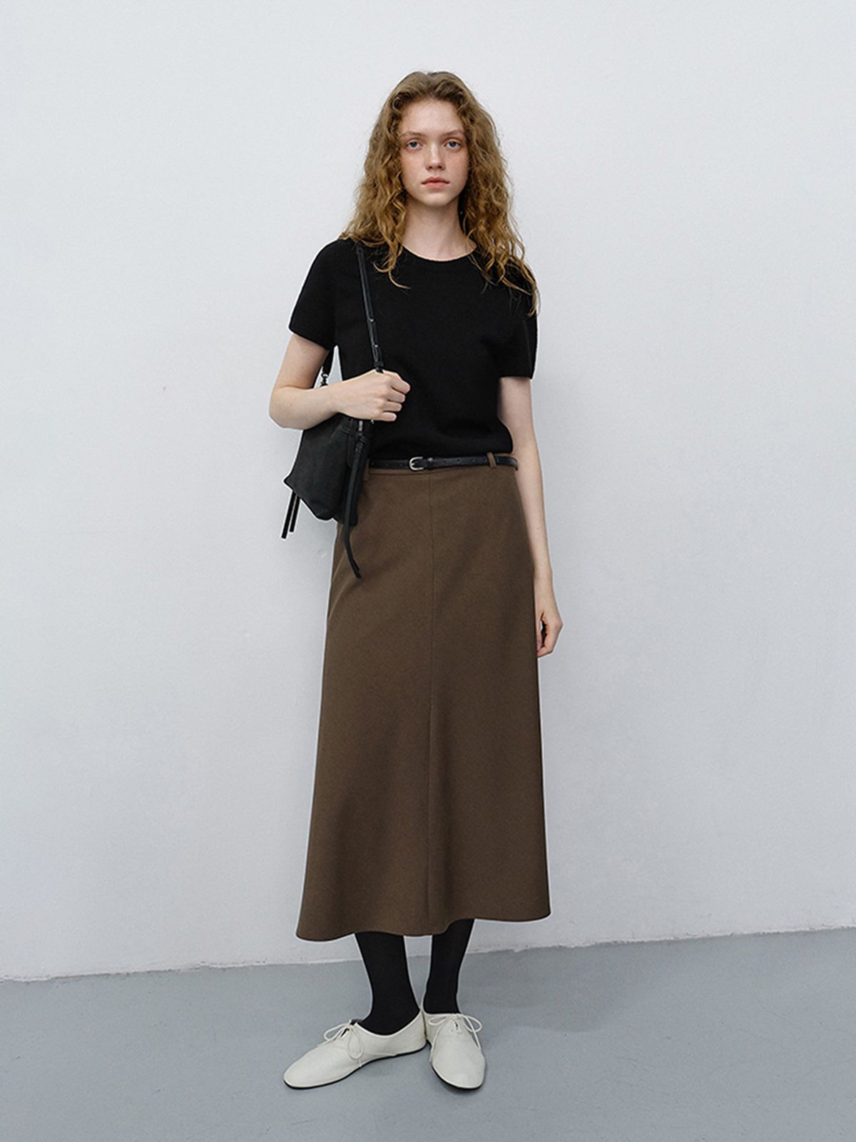 던스트(DUNST) HALF SLEEVE KNIT TOP_UDSW6C201_BLACK