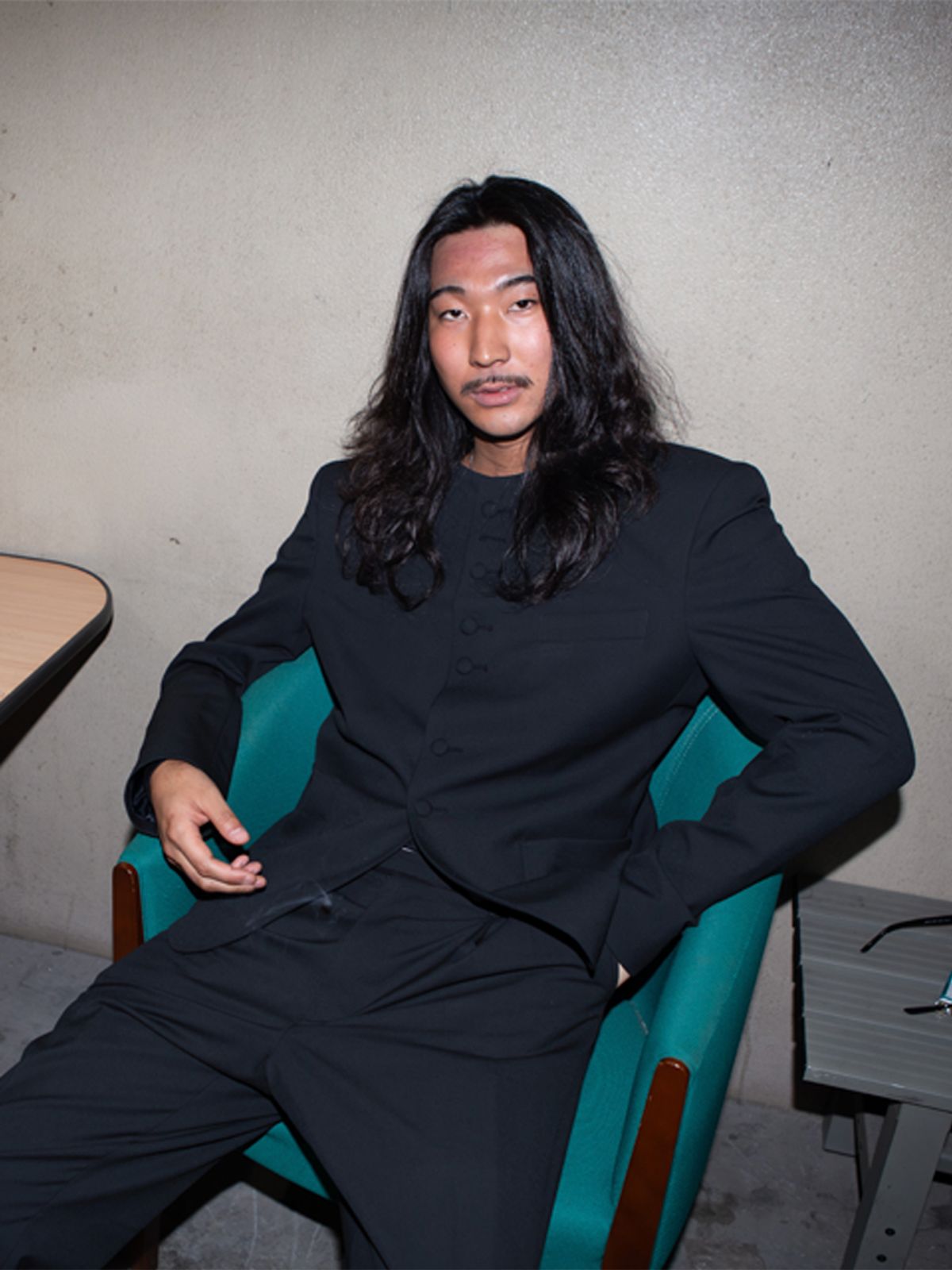 고저(GOZER) Collarless Multi-button TR Jacket