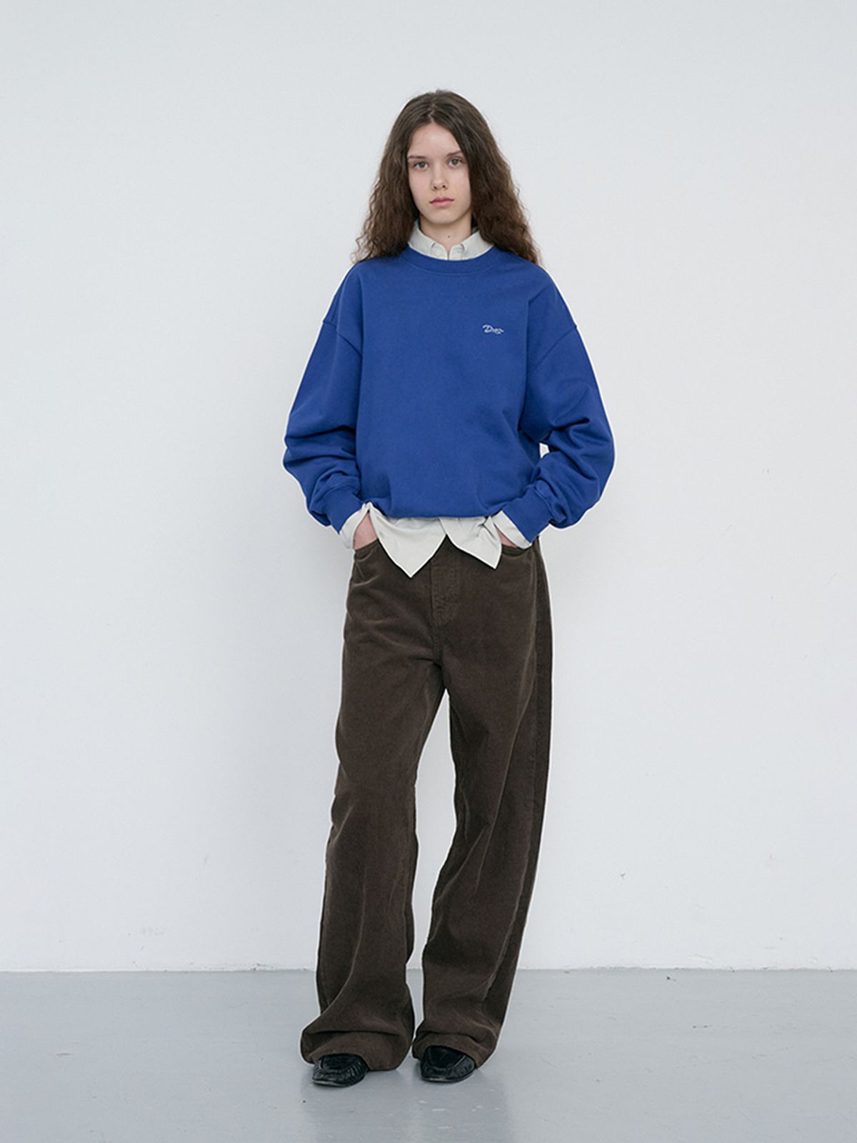 던스트(DUNST) UNISEX GARMENT DYED SWEATSHIRT_UDTS6C115_BLUE