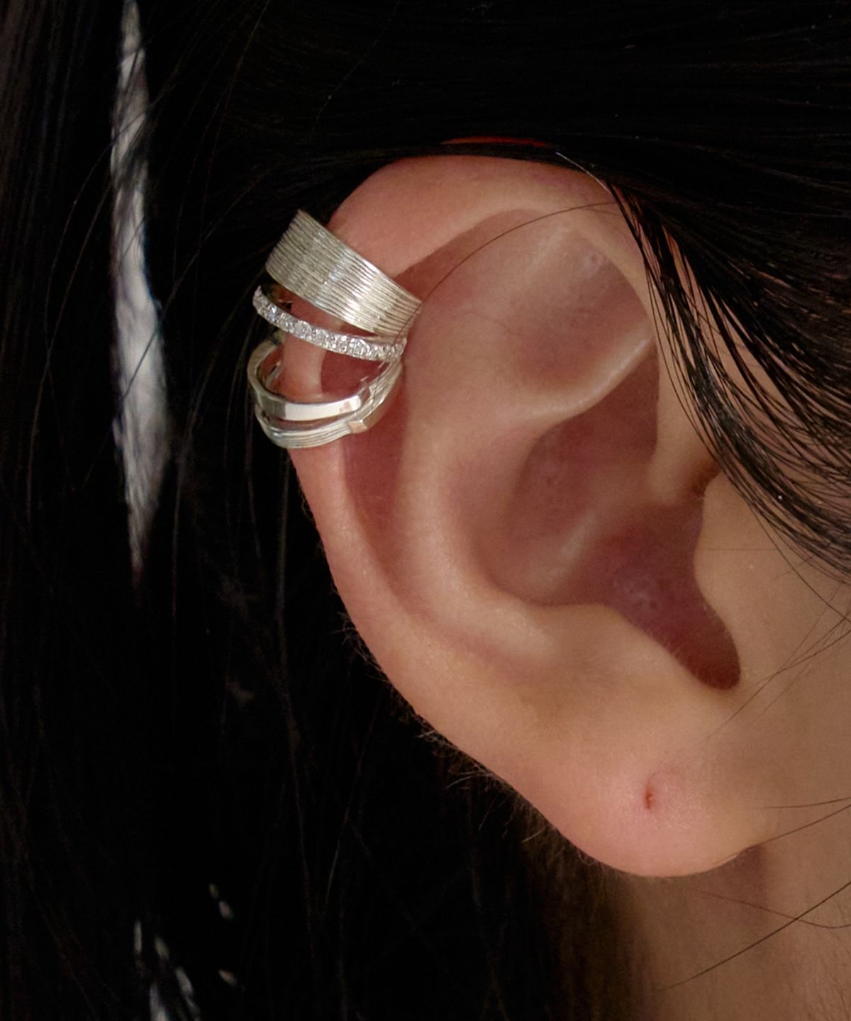 바라두(BARADU) 925 Tier wide earcuff
