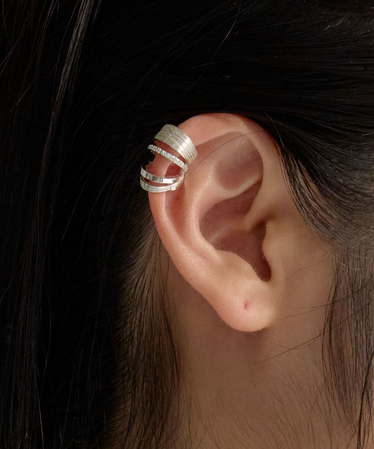 바라두(BARADU) 925 Tier wide earcuff