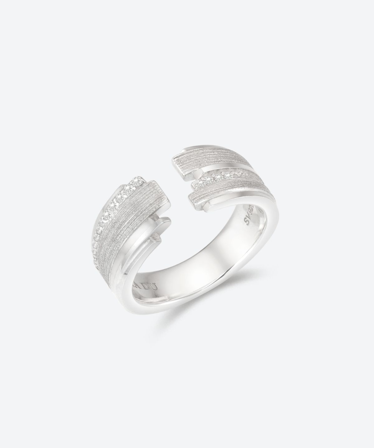 바라두(BARADU) 925 Tier wide band ring - Stone