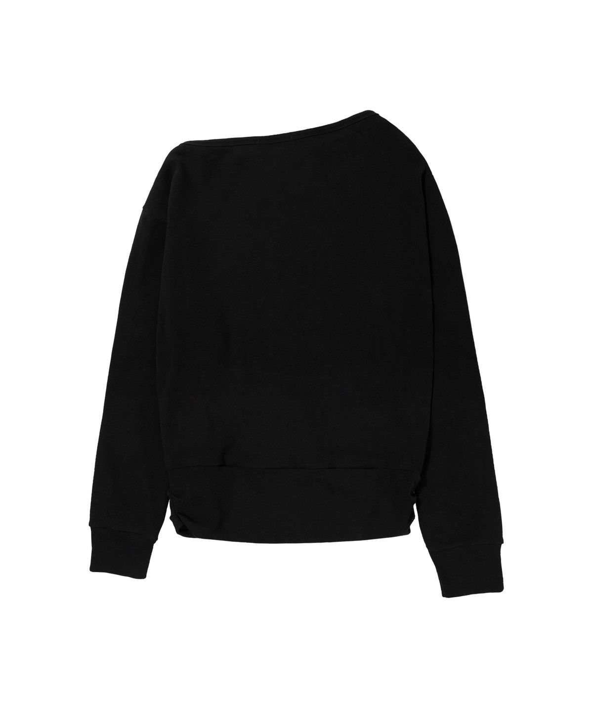팬시클럽(FANCY CLUB) 픽셀 크로스 원숄더 스웻셔츠 (BLACK) F26ZB535