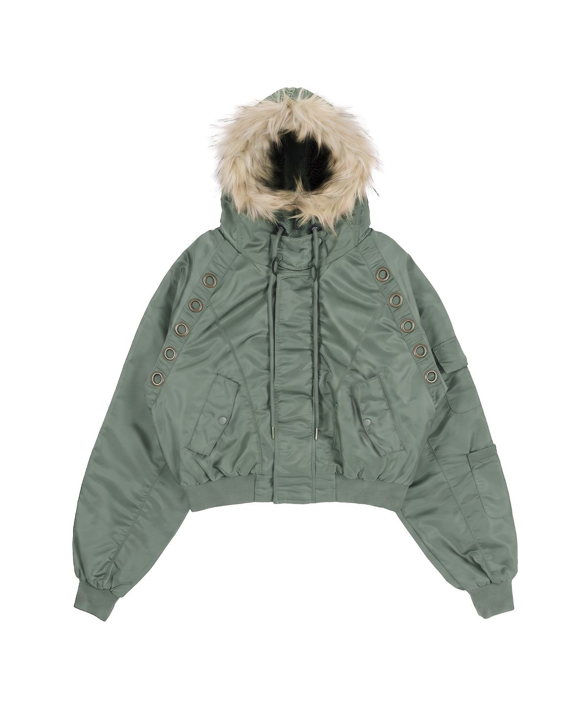 팬시클럽(FANCY CLUB) 아일렛 퍼 MA-1 (ASH KHAKI) F26ZA003
