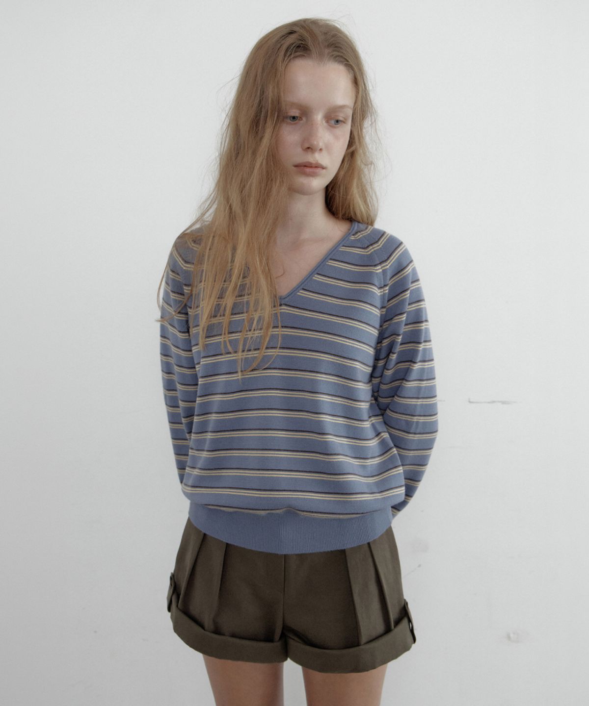 토아베(TOAVE) Roll-Up Cotton Half Pants (Khaki brown)