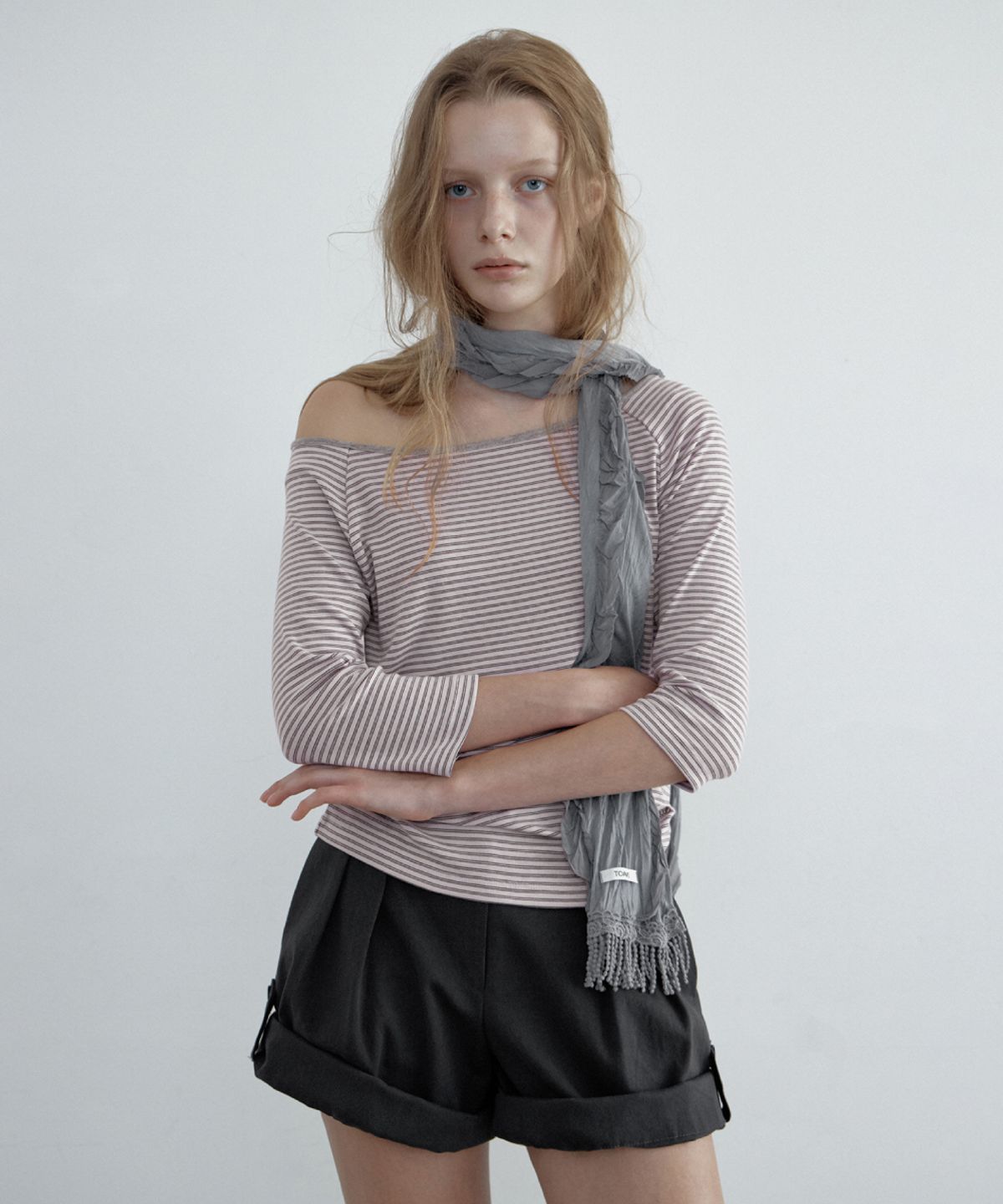 토아베(TOAVE) Roll-Up Cotton Half Pants (Charcoal)