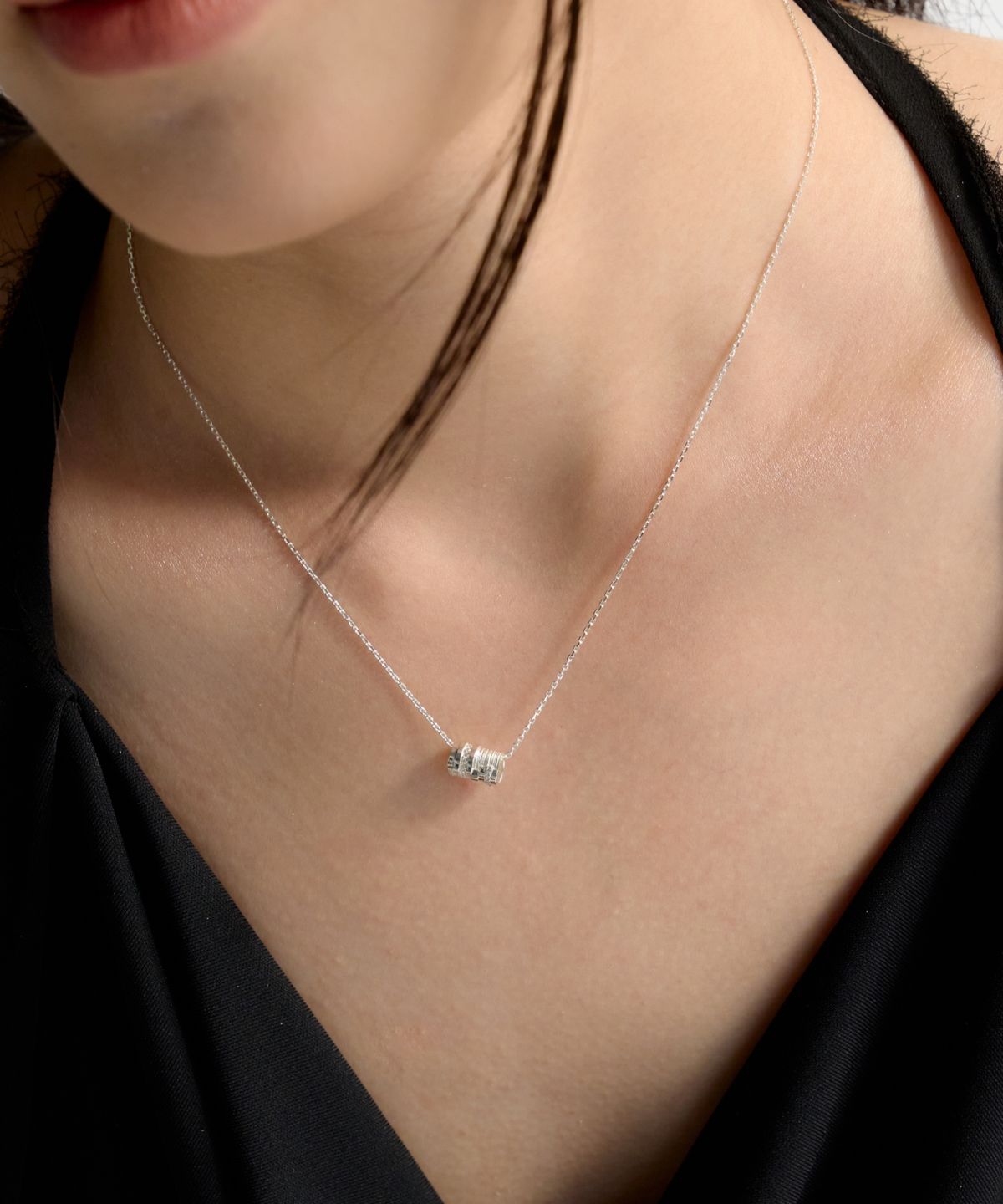 바라두(BARADU) 925 Cylinder necklace - Stone