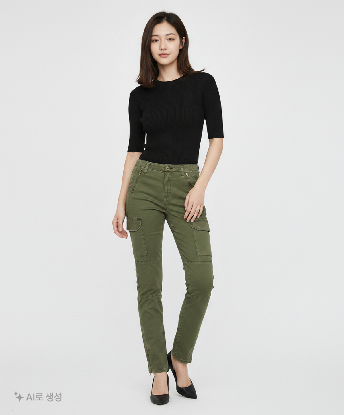 자라 우먼(ZARA WOMAN) 코튼 팬츠 US 2