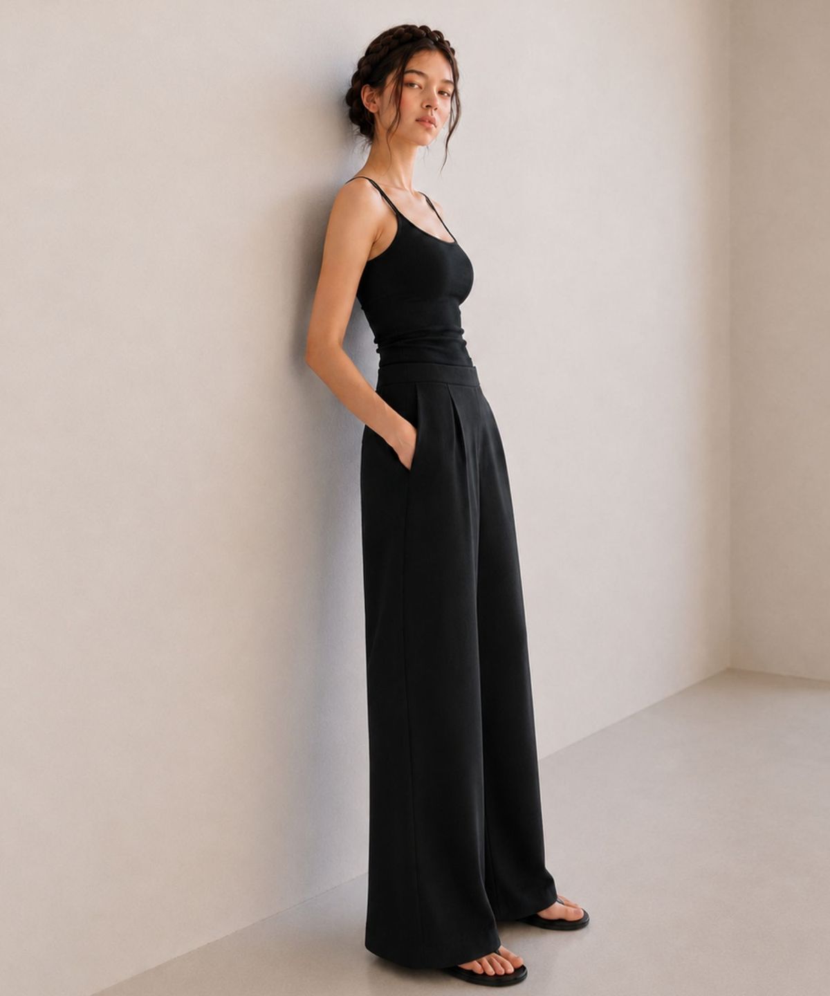 블랙크러쉬(BLACRUSH) Ice Cooling Wide Pants / 블랙