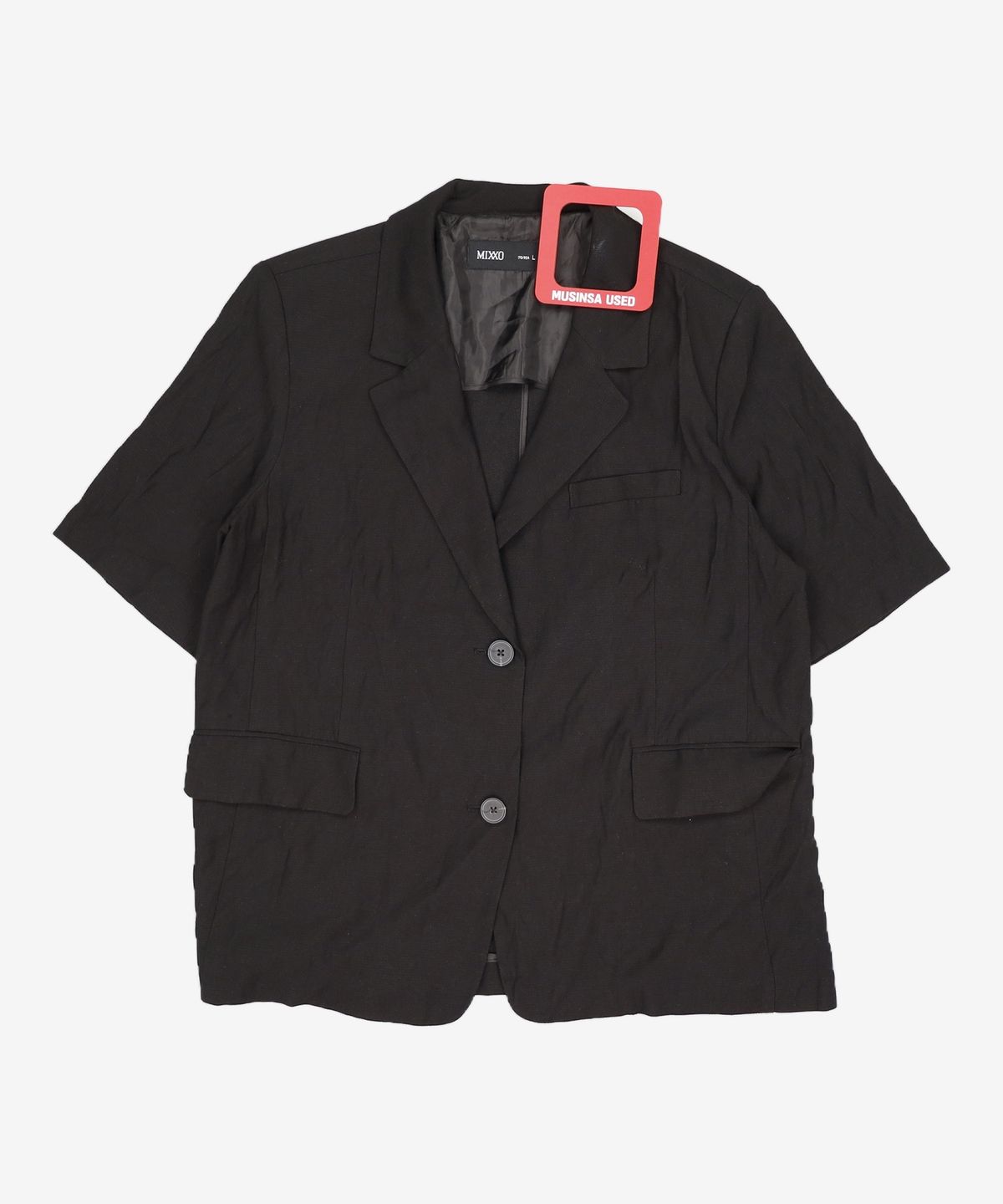 미쏘(MIXXO) 셋업)테일러드 싱글 반팔자켓_MIWJKD562B M
