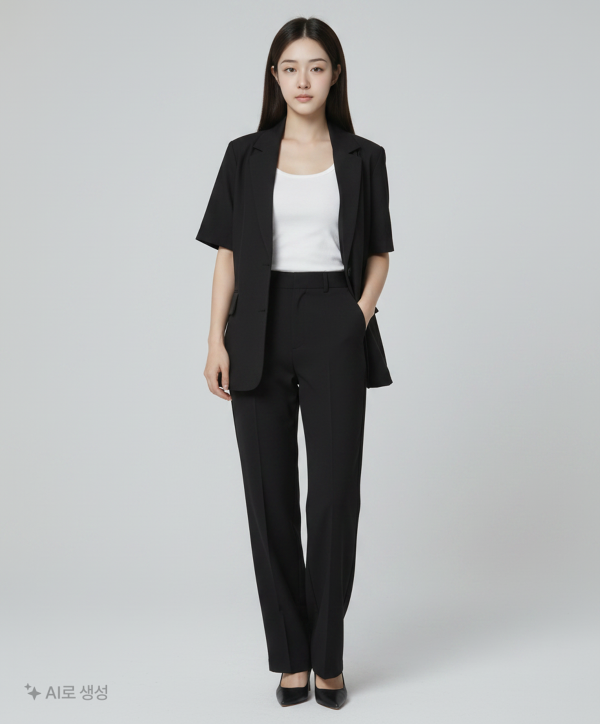 미쏘(MIXXO) 셋업)테일러드 싱글 반팔자켓_MIWJKD562B M