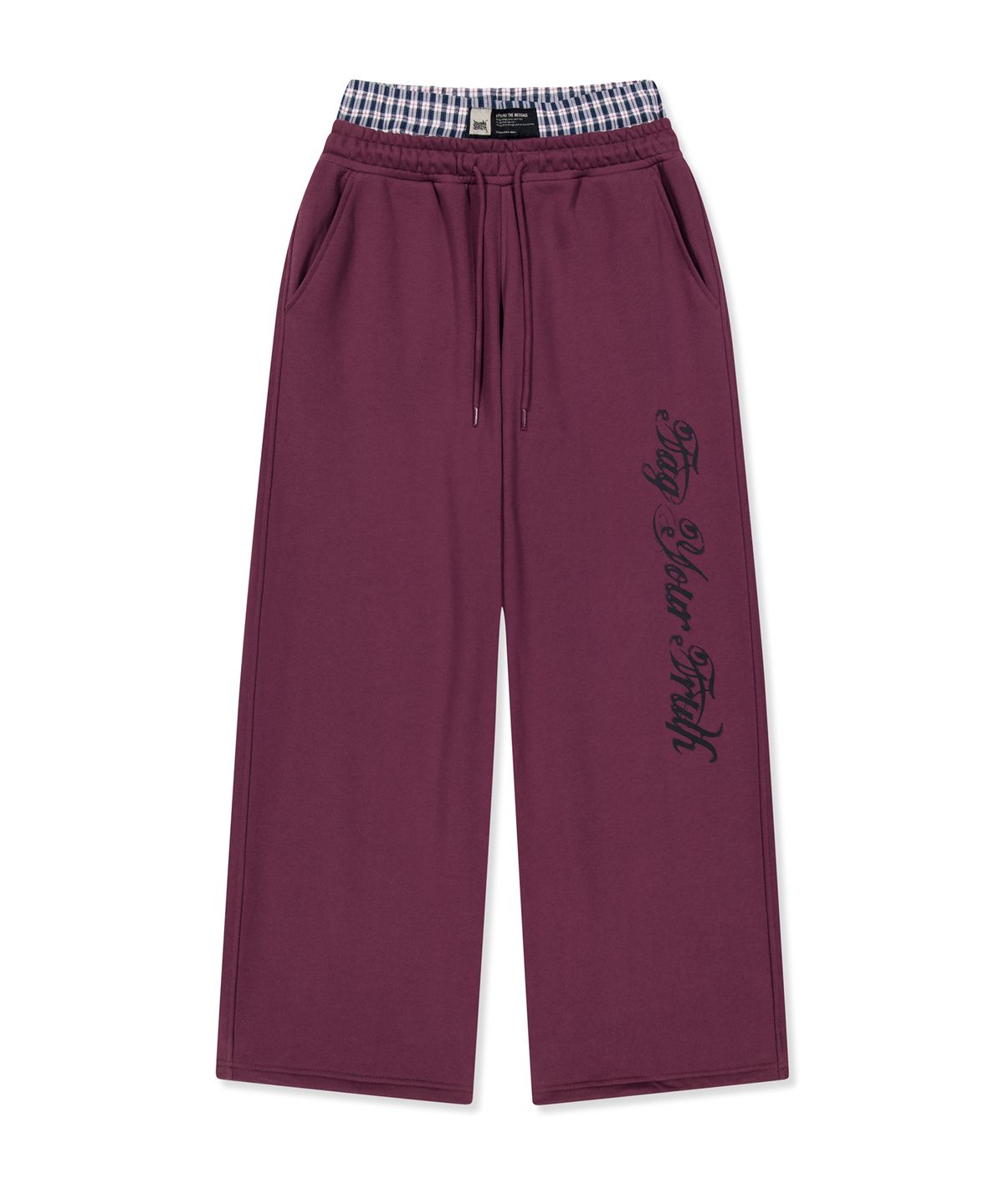 브라운브레스(BROWNBREATH) W CHECK SAGGING PANTS (2colors)