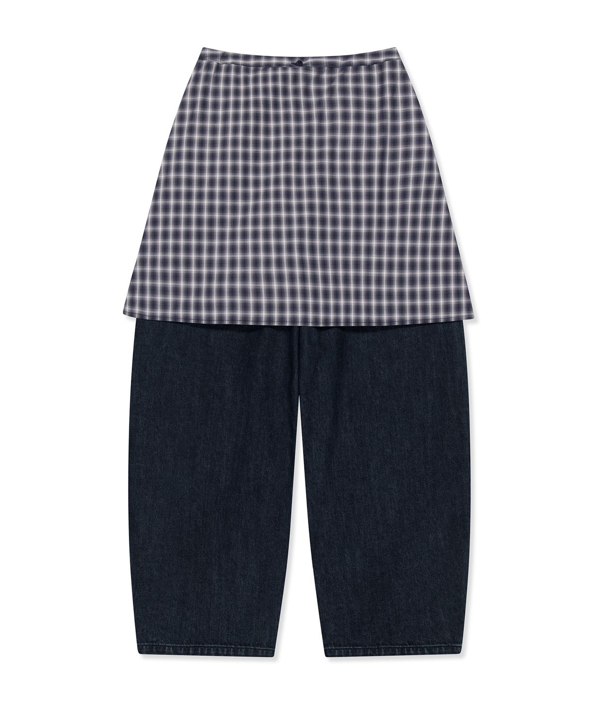 브라운브레스(BROWNBREATH) W SHIRTS LAYERED DENIM PANTS (2colors)