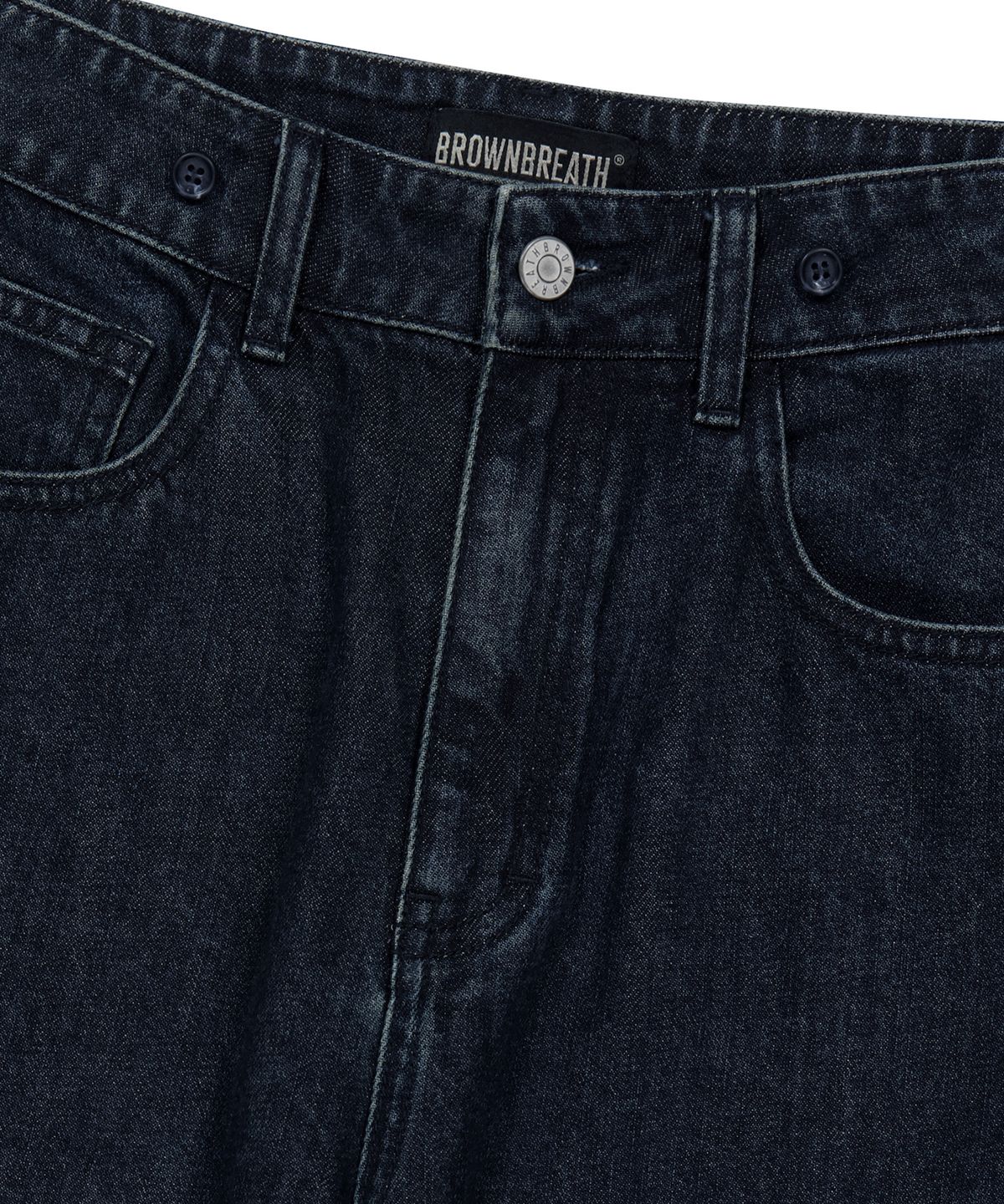 브라운브레스(BROWNBREATH) W SHIRTS LAYERED DENIM PANTS (2colors)