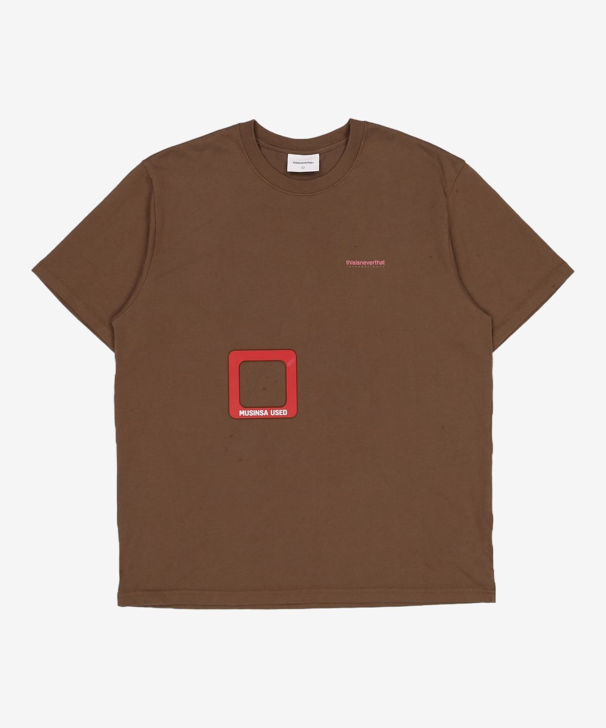 디스이즈네버댓(THISISNEVERTHAT) INTL. Logo Tee Brown L