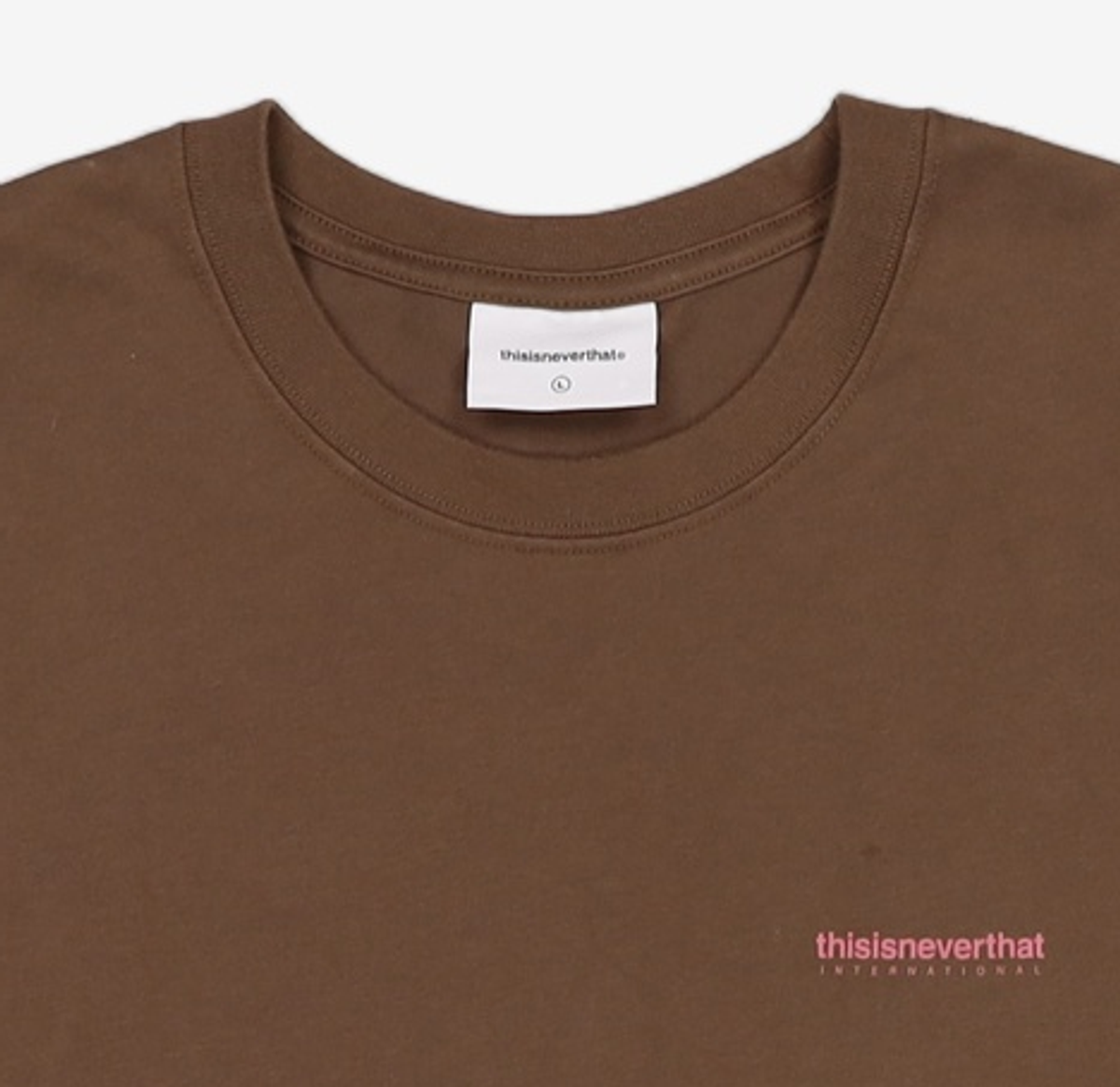 디스이즈네버댓(THISISNEVERTHAT) INTL. Logo Tee Brown L