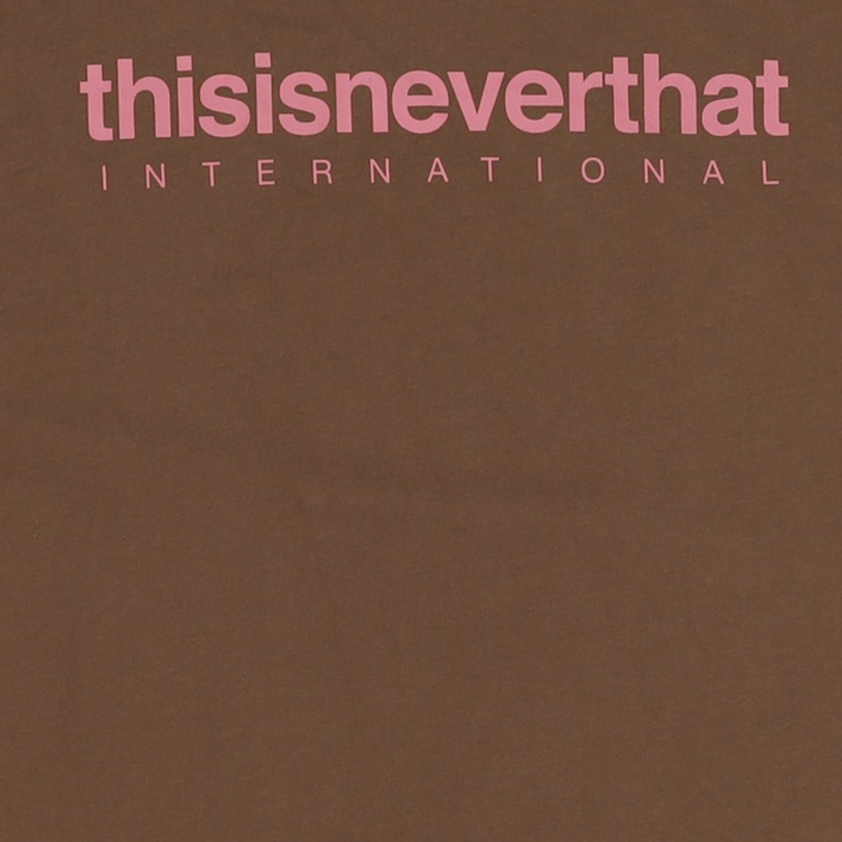 디스이즈네버댓(THISISNEVERTHAT) INTL. Logo Tee Brown L