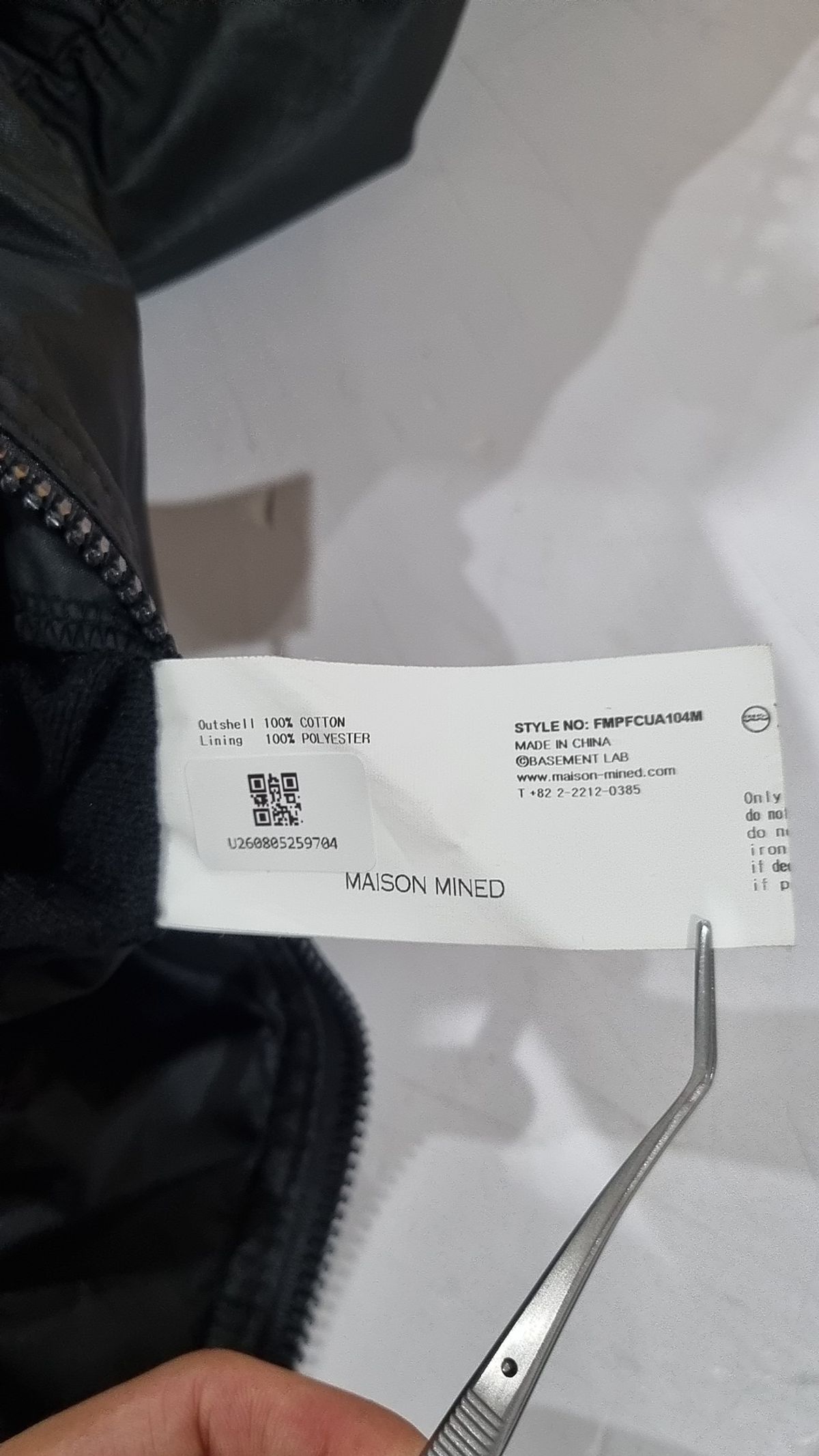 메종미네드(MAISON MINED) STONEHENGE BOMBER BLACK M