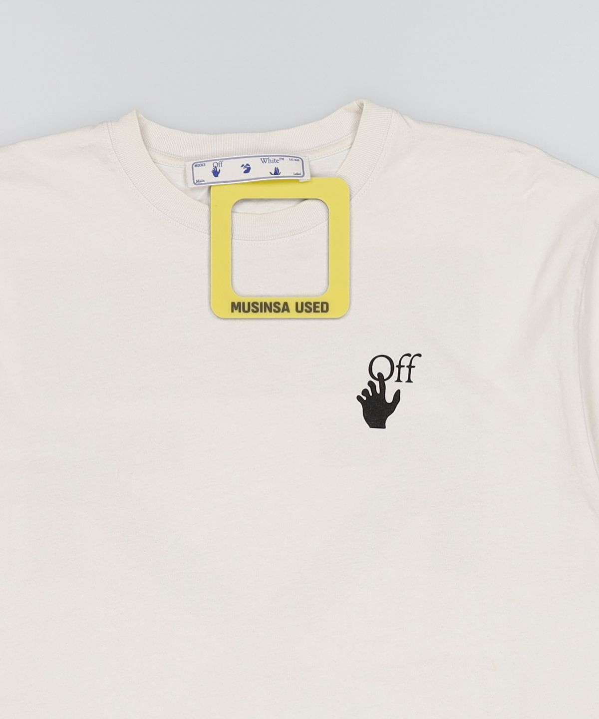 오프화이트(OFF-WHITE) 21fw  오버 반팔 티셔츠/OMAA038F21JER0021084 XS