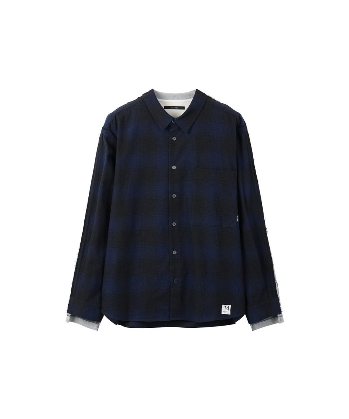래코드(RECODE) Mixed T-Shirt Check Shirt RKSAA26653NYX