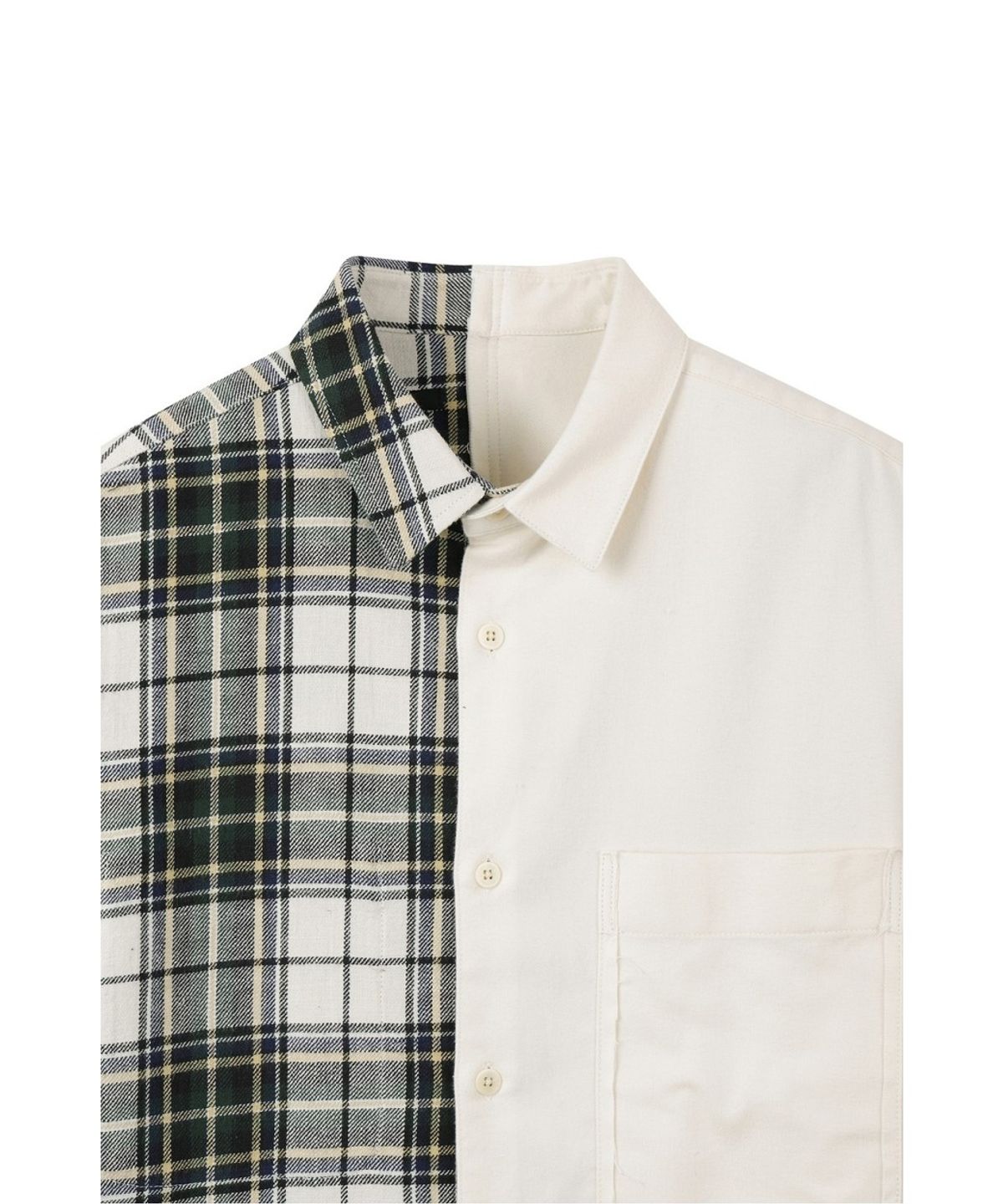 래코드(RECODE) Split-Check Shirt RKSAA26651IVX