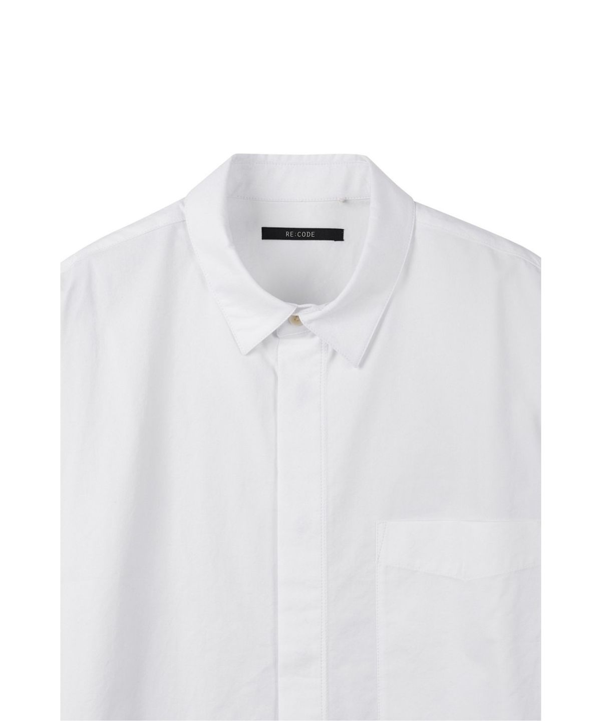 래코드(RECODE) Upside-Down Stripe-Mixed Shirt RKSAA26609WHX