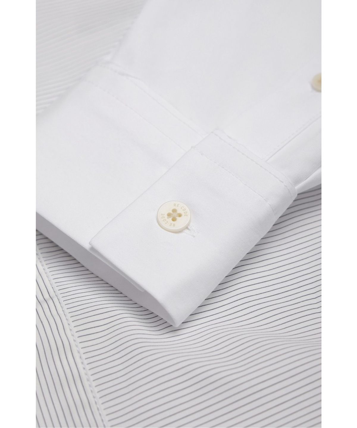 래코드(RECODE) Upside-Down Stripe-Mixed Shirt RKSAA26609WHX