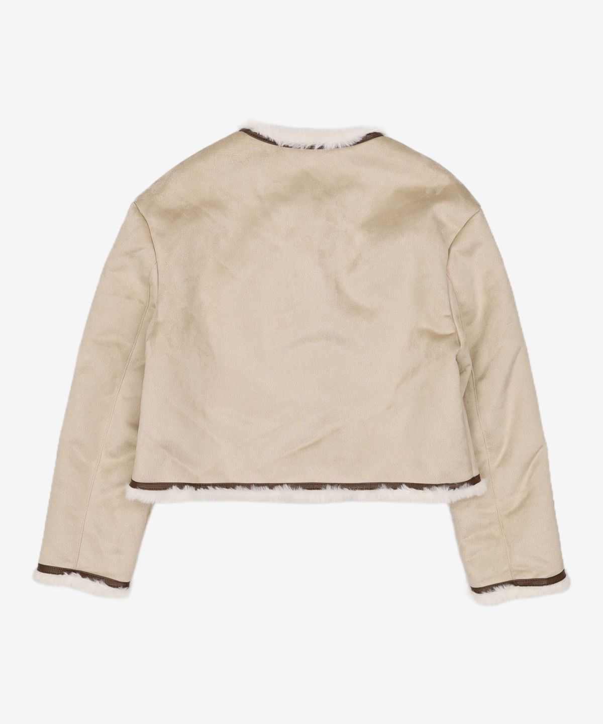 미쏘(MIXXO) 라운드넥 무스탕_MIWJLDV11G S
