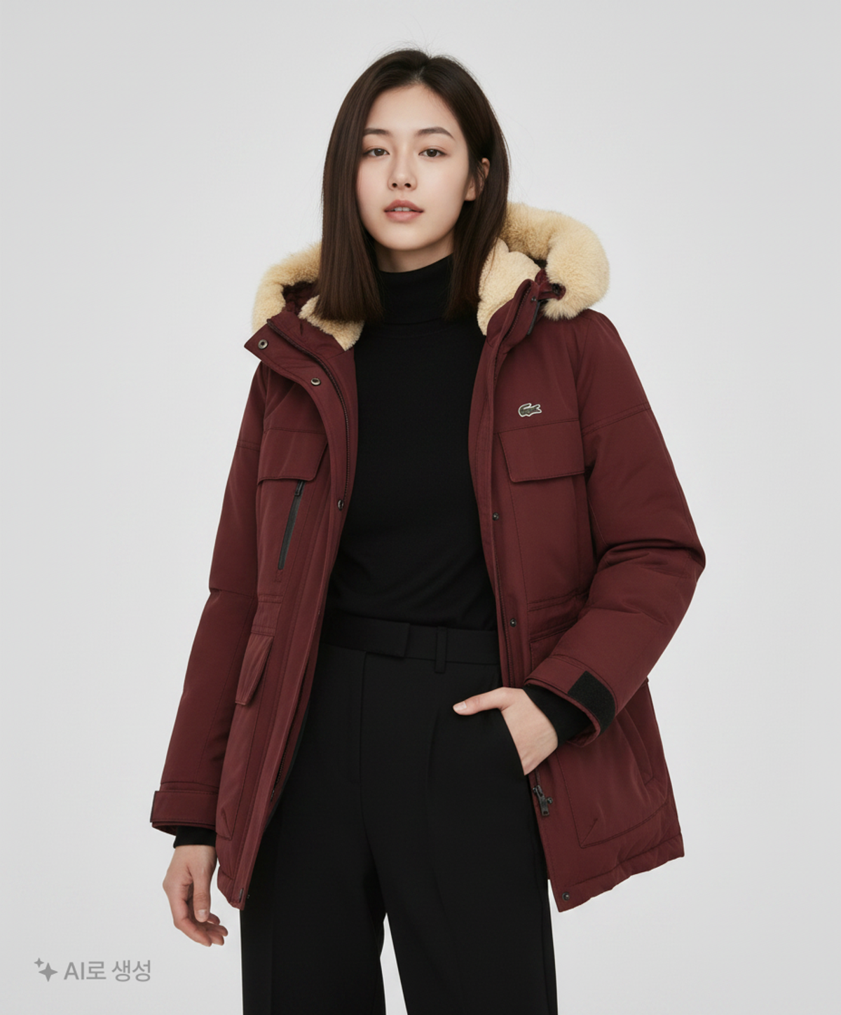 라코스테(LACOSTE) 숏 패딩/숏 헤비 아우터 34