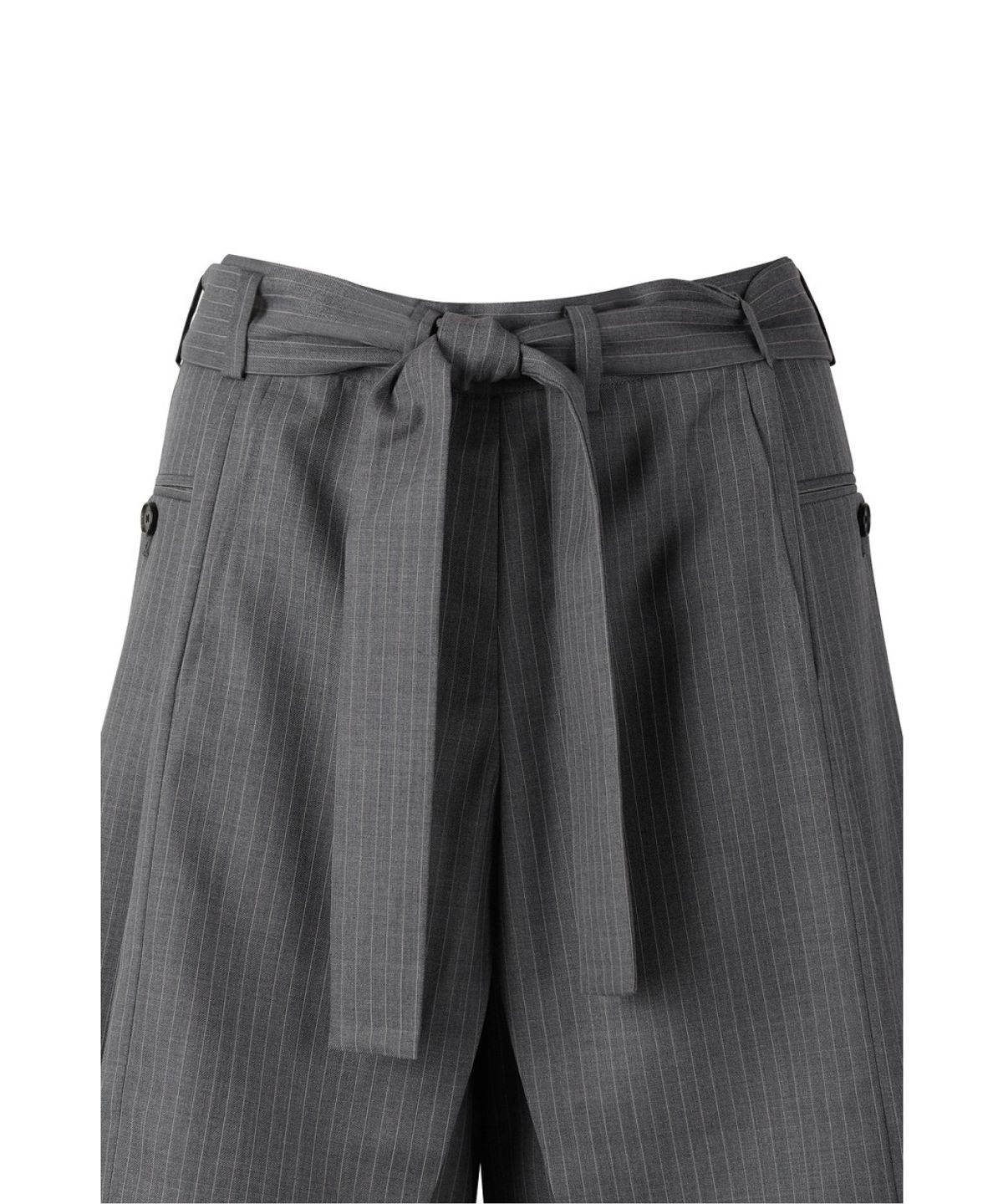 래코드(RECODE) Overlapped Pants Paneled Stripe Trousers RQPAA26550GYX