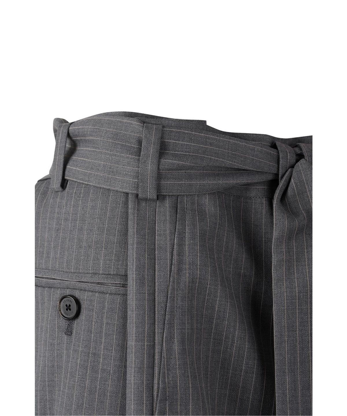 래코드(RECODE) Overlapped Pants Paneled Stripe Trousers RQPAA26550GYX