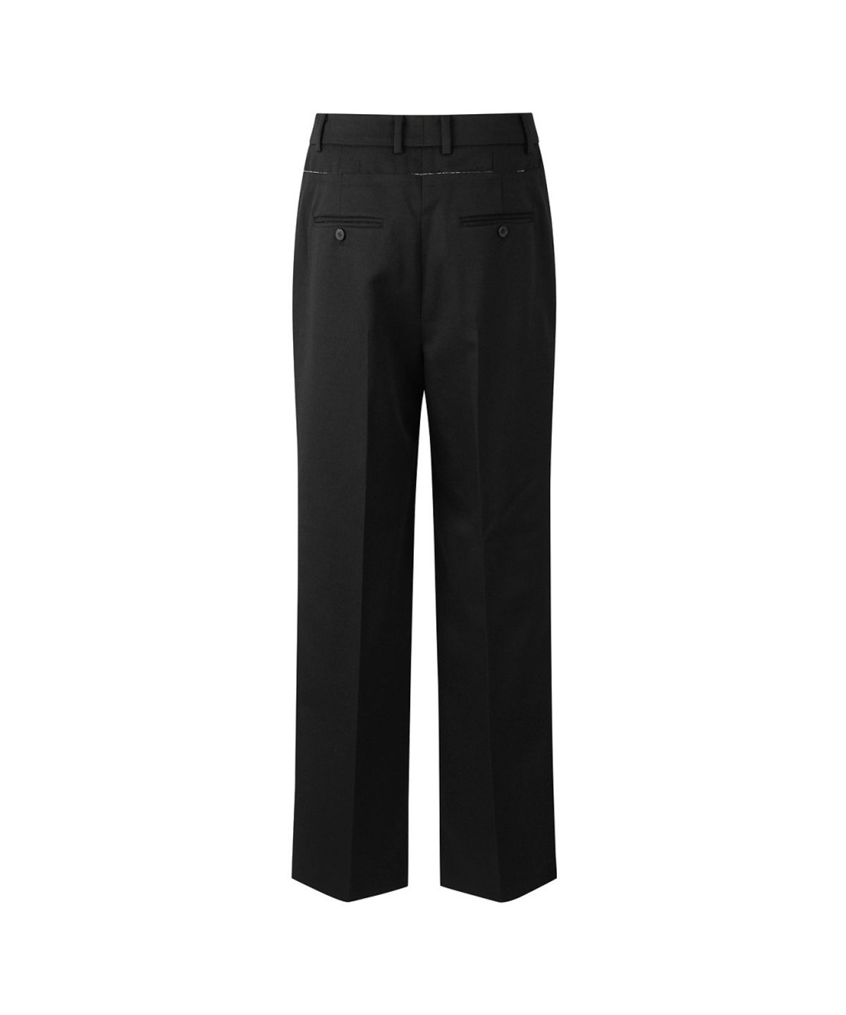 래코드(RECODE) Layered Raw-Edged Trousers RQPAA26547BKX