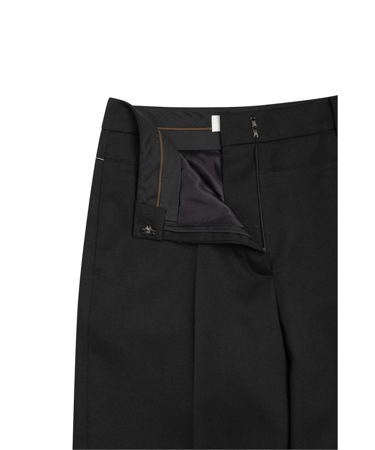 래코드(RECODE) Layered Raw-Edged Trousers RQPAA26547BKX
