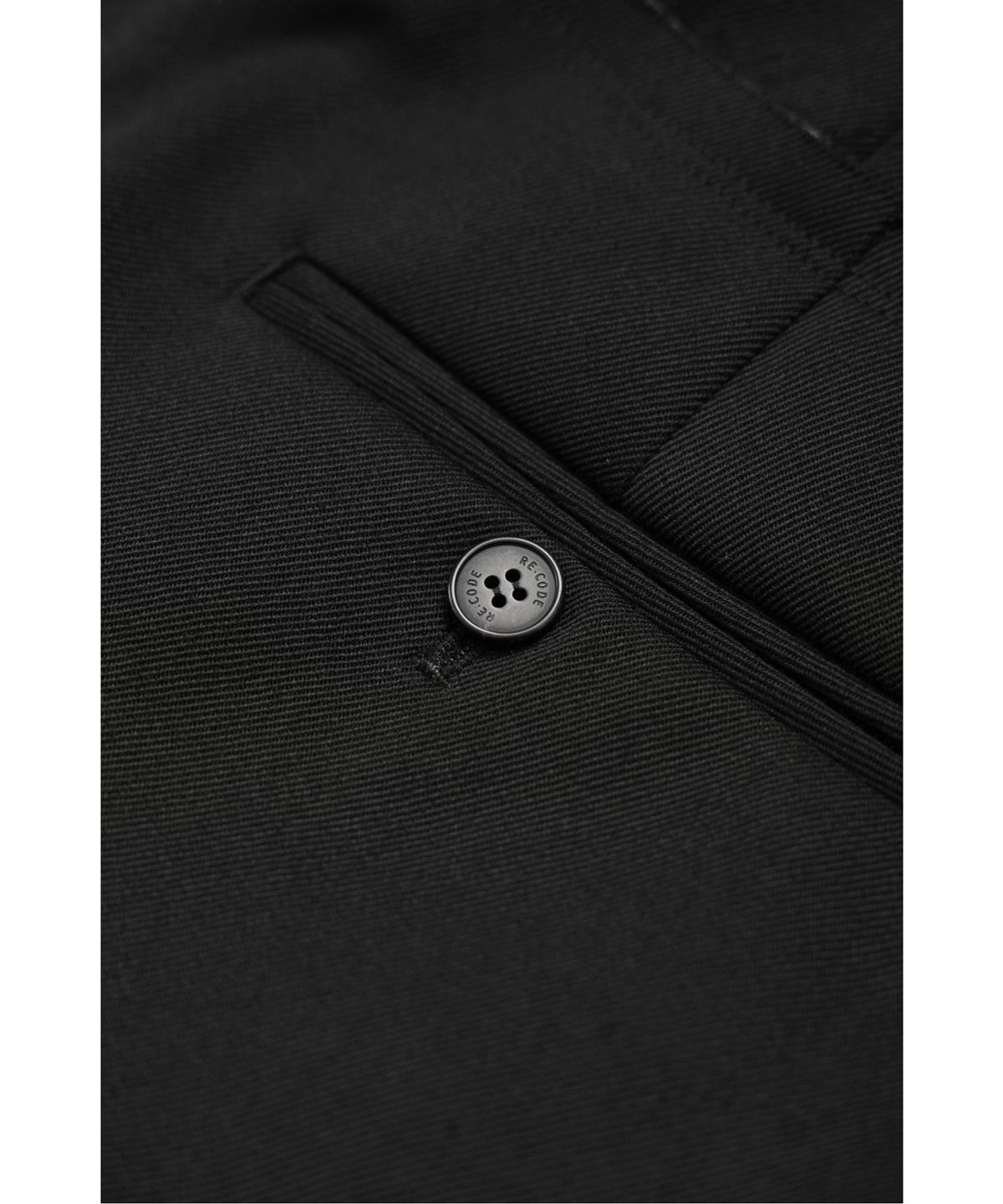 래코드(RECODE) Layered Raw-Edged Trousers RQPAA26547BKX