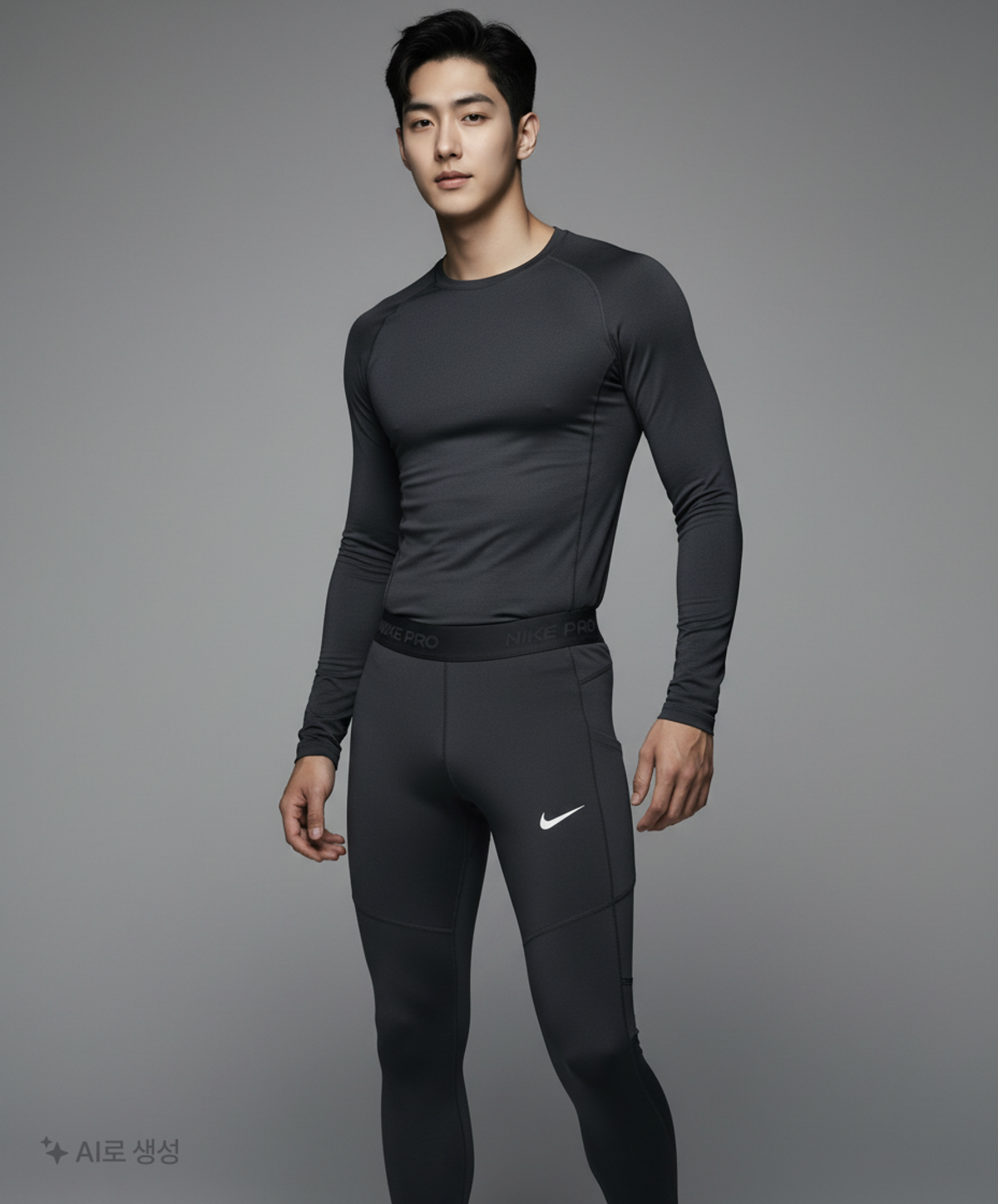나이키(NIKE) 프로 웜 타이츠 M - 블랙:화이트 / FB7962-010 L