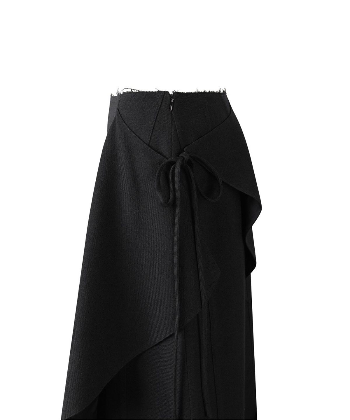 래코드(RECODE) Asymmetric Wrap Skirt RQKAA26597BKX