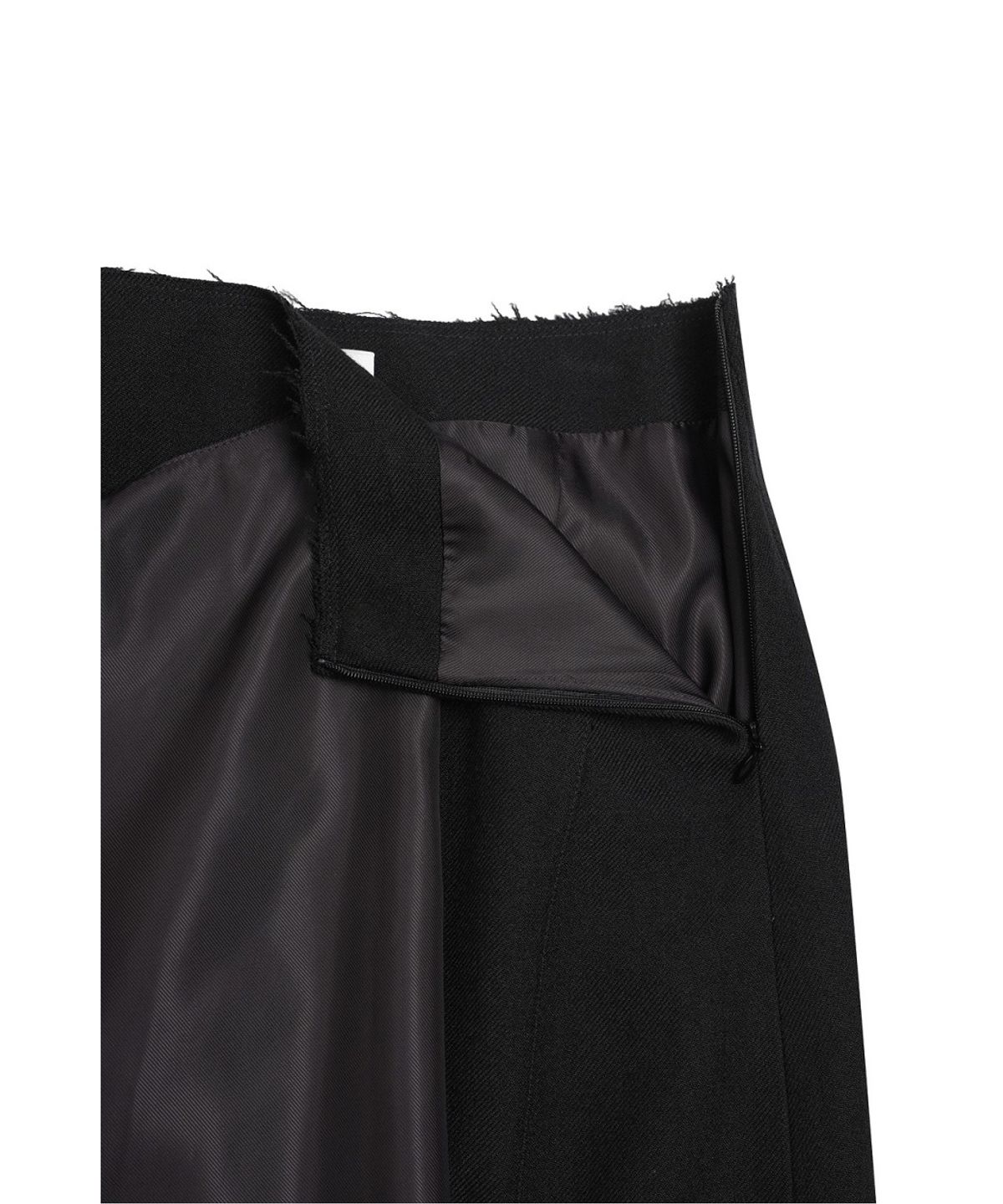 래코드(RECODE) Asymmetric Wrap Skirt RQKAA26597BKX