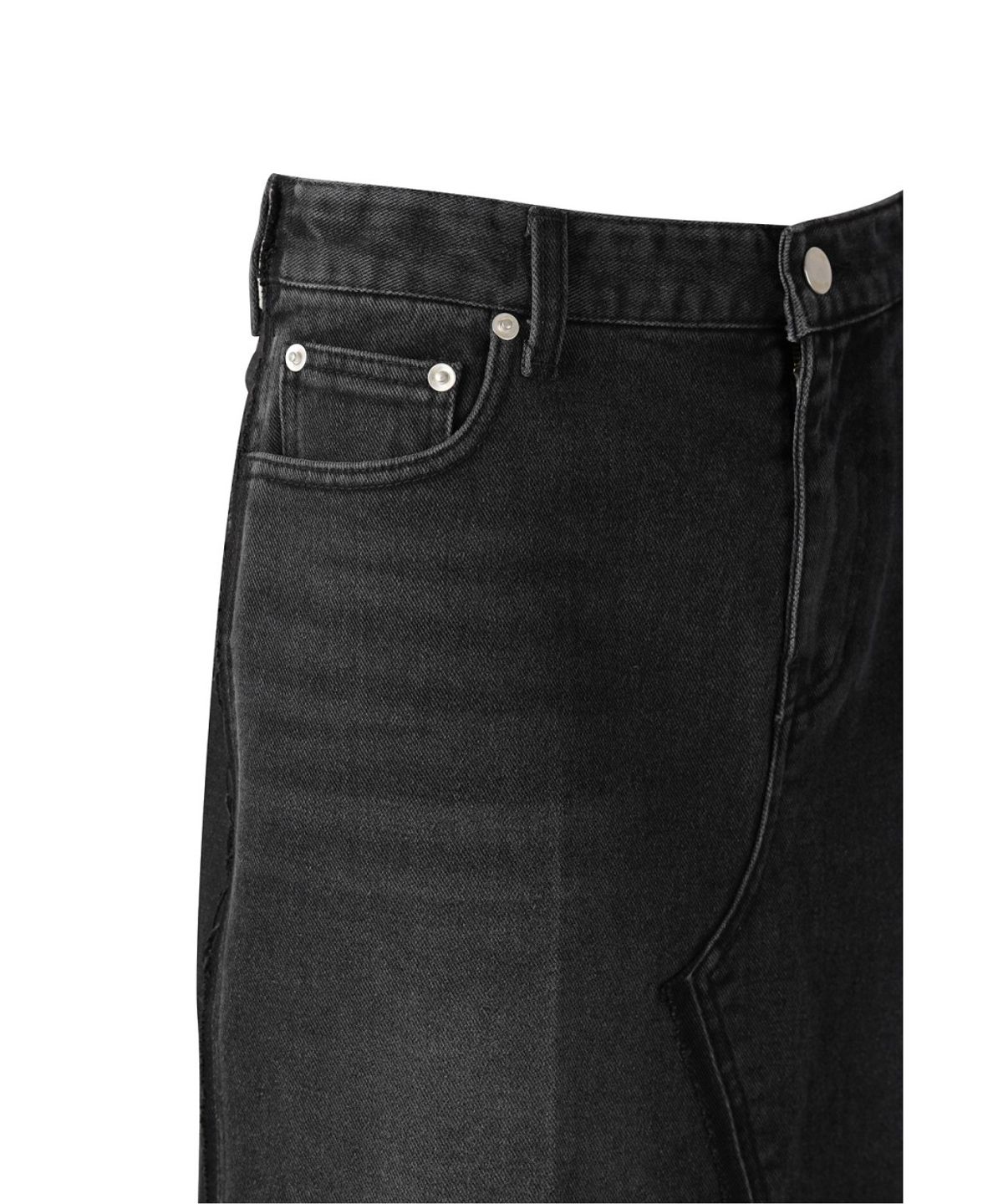 래코드(RECODE) Inside-Out Denim Skirt RQKAA26540BKX
