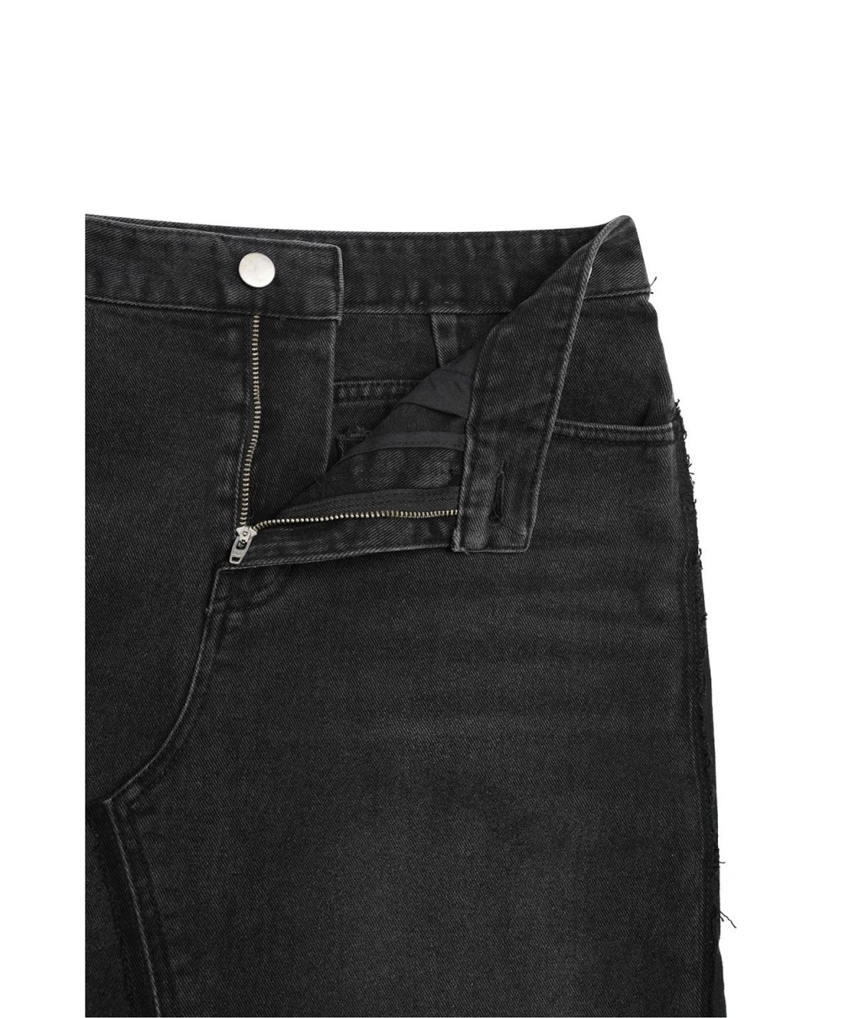 래코드(RECODE) Inside-Out Denim Skirt RQKAA26540BKX