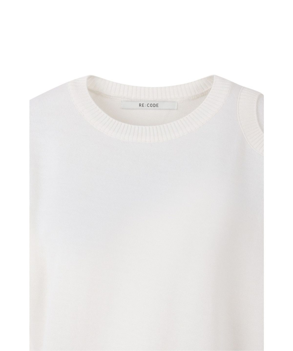 래코드(RECODE) Asymmetric Panel Knit Top RQWAA26532IVX
