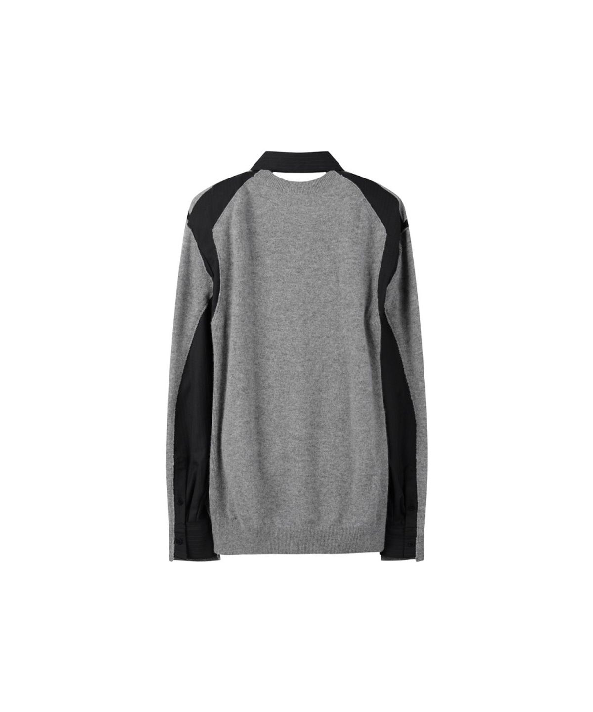 래코드(RECODE) Cashmere Shirt Paneled Knit RQWAA26529GYX