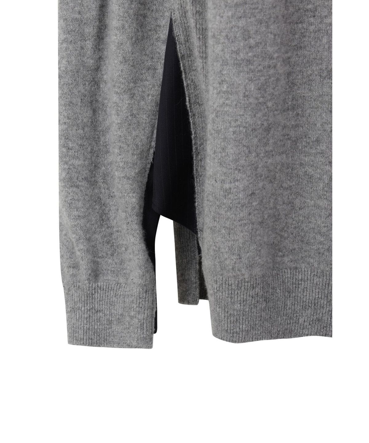 래코드(RECODE) Cashmere Shirt Paneled Knit RQWAA26529GYX