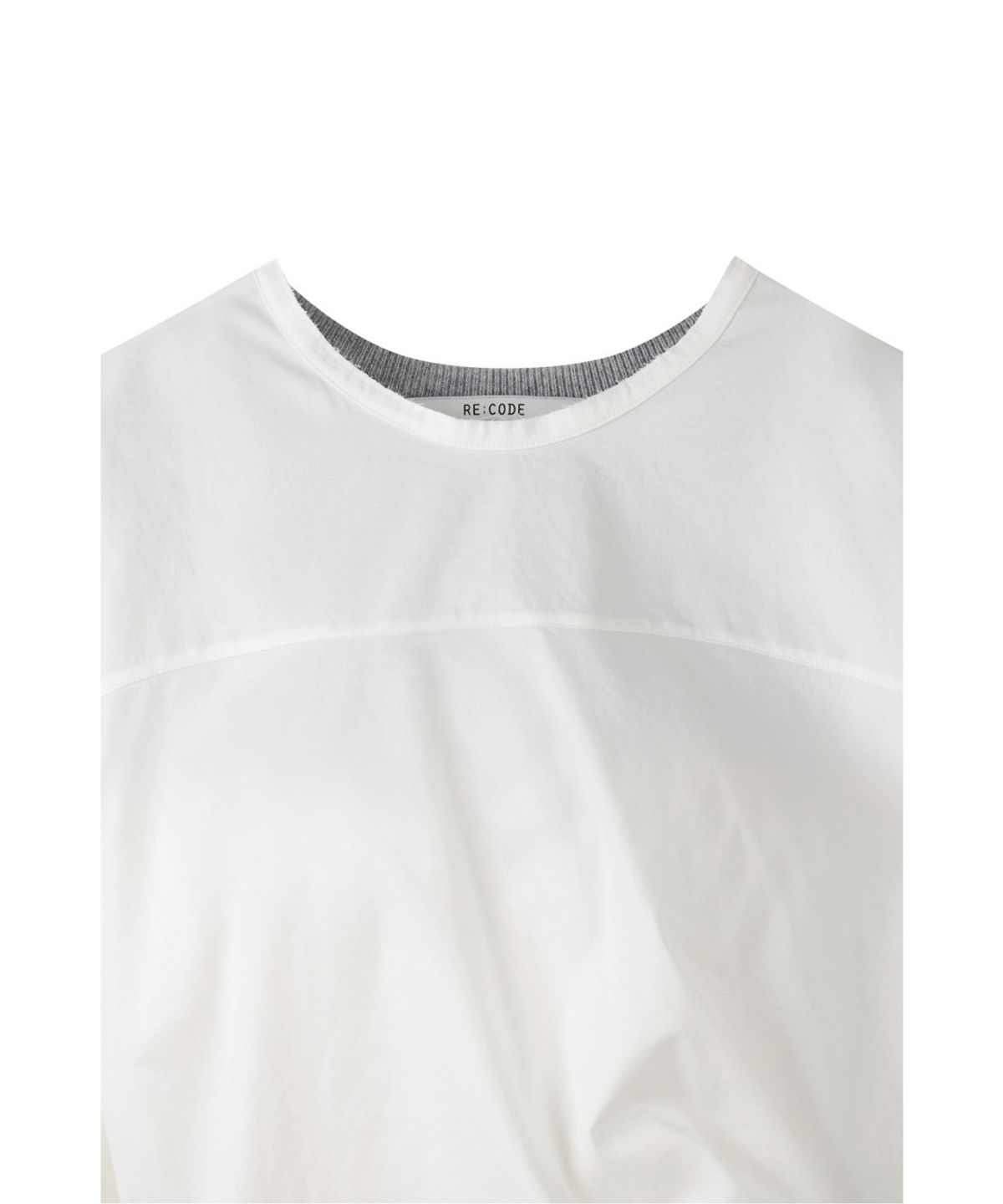 래코드(RECODE) Backward Shirring Knit Top RQSAA26519WHX