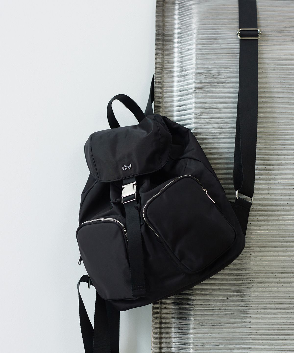 아웃도어 보이스(OUTDOOR VOICES) MERCER NYLON BACKPACK (GRAY MINT)