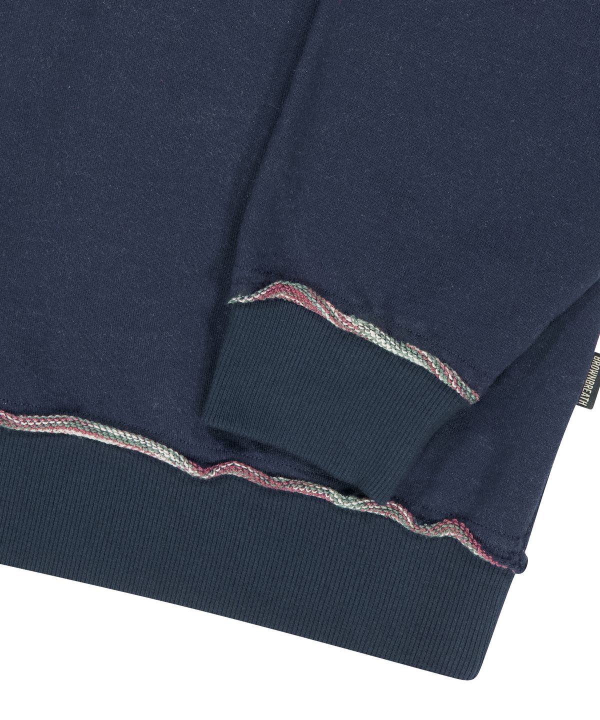 브라운브레스(BROWNBREATH) TAG RAW-EDGE CREWNECK